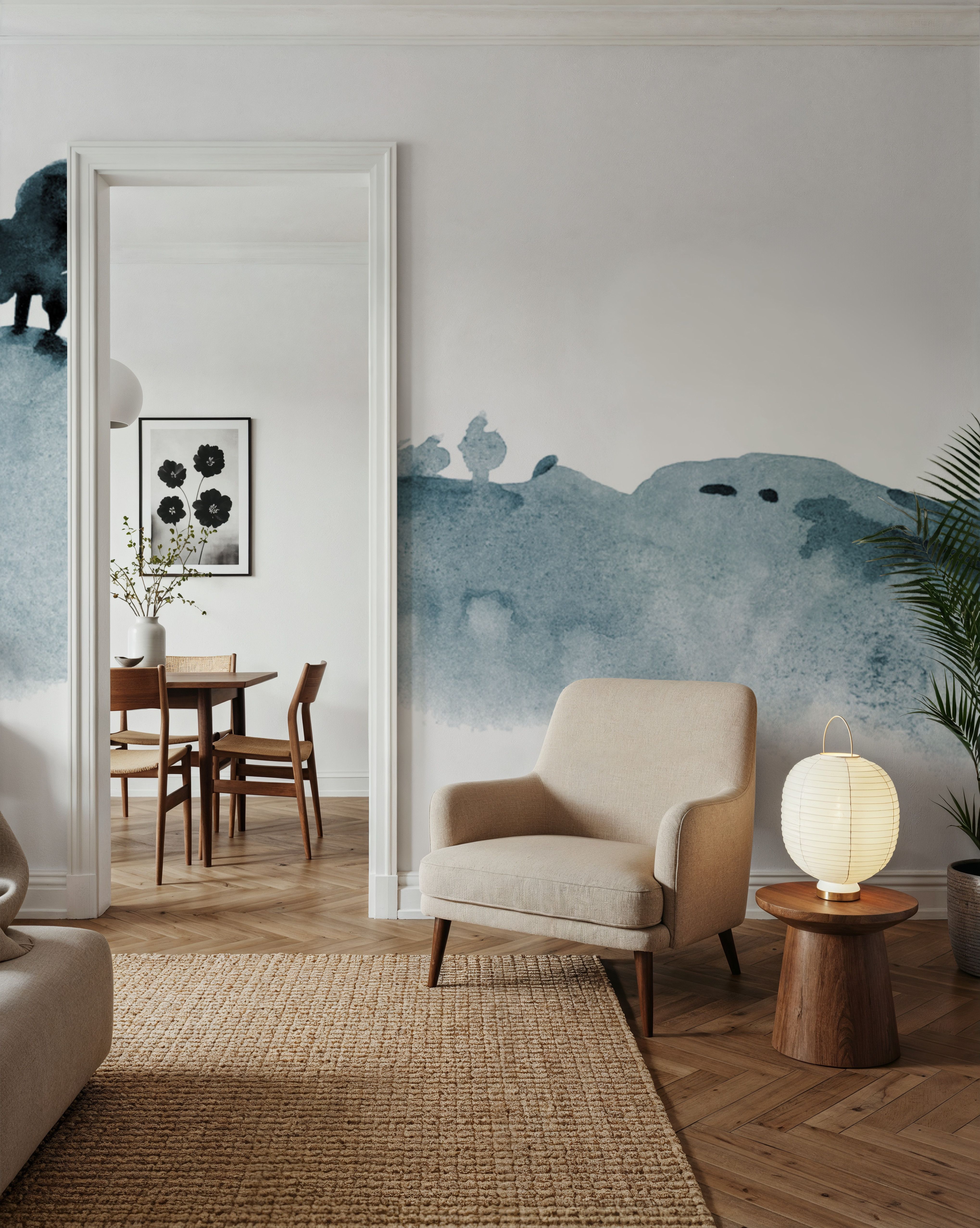 Tranquil Hillside, Dusty Blue