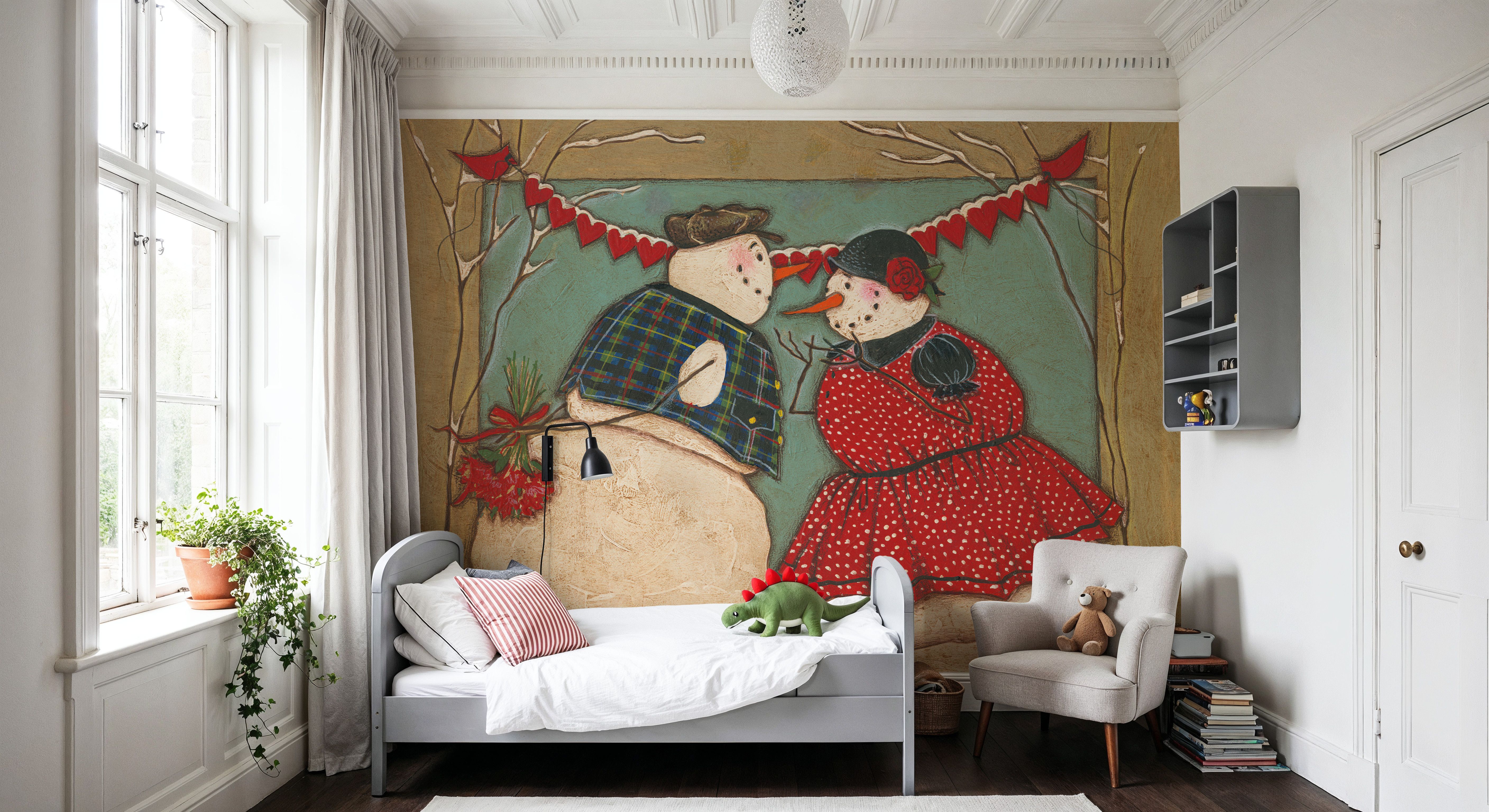 Seasonal Snowman II, Wallpaper