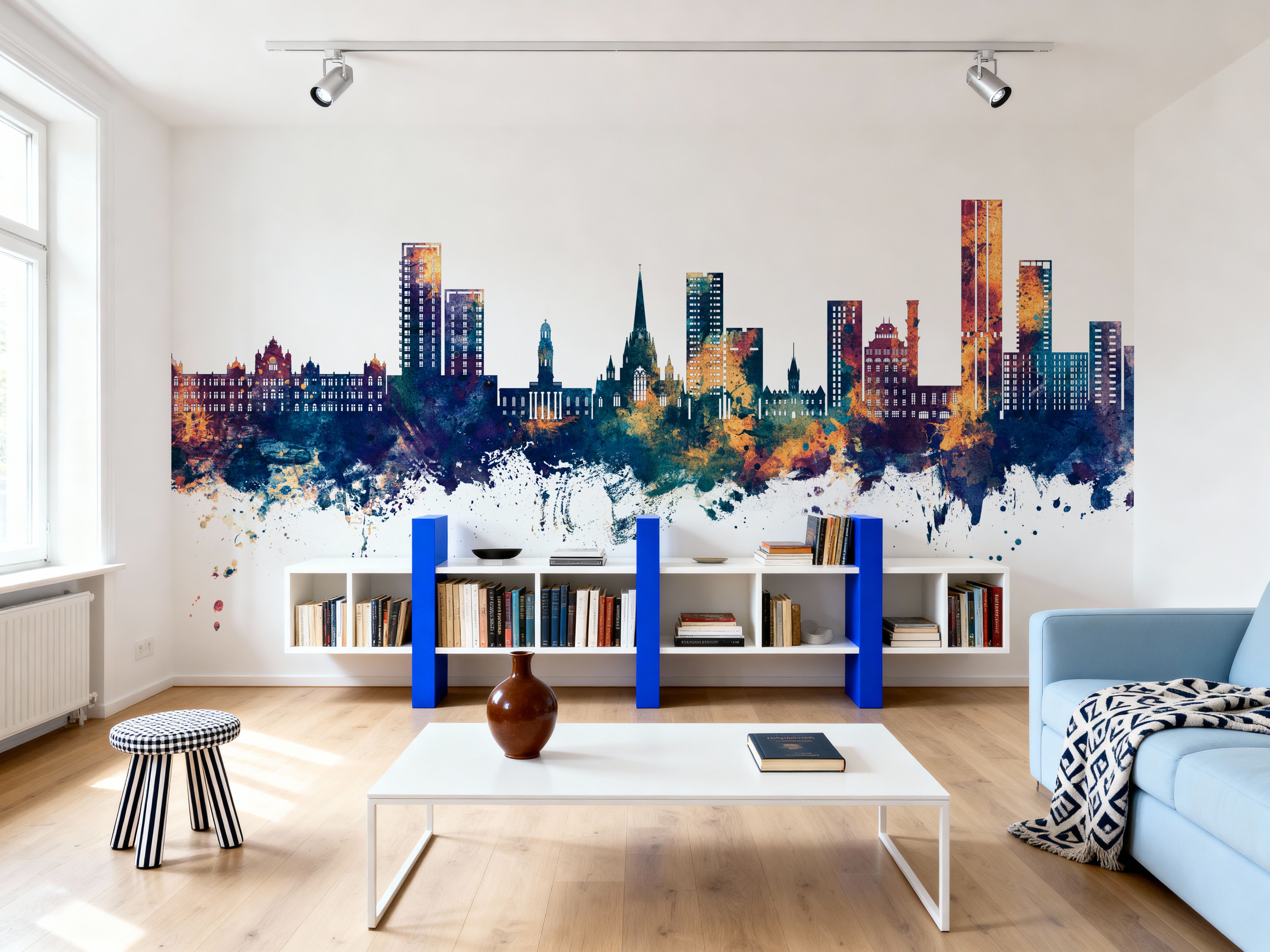 Salford England Skyline Blue & Bronze