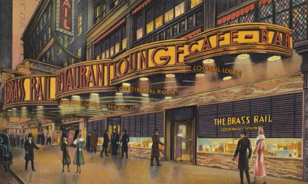 Greetings from The Brass Rail - Screenprint Postcard