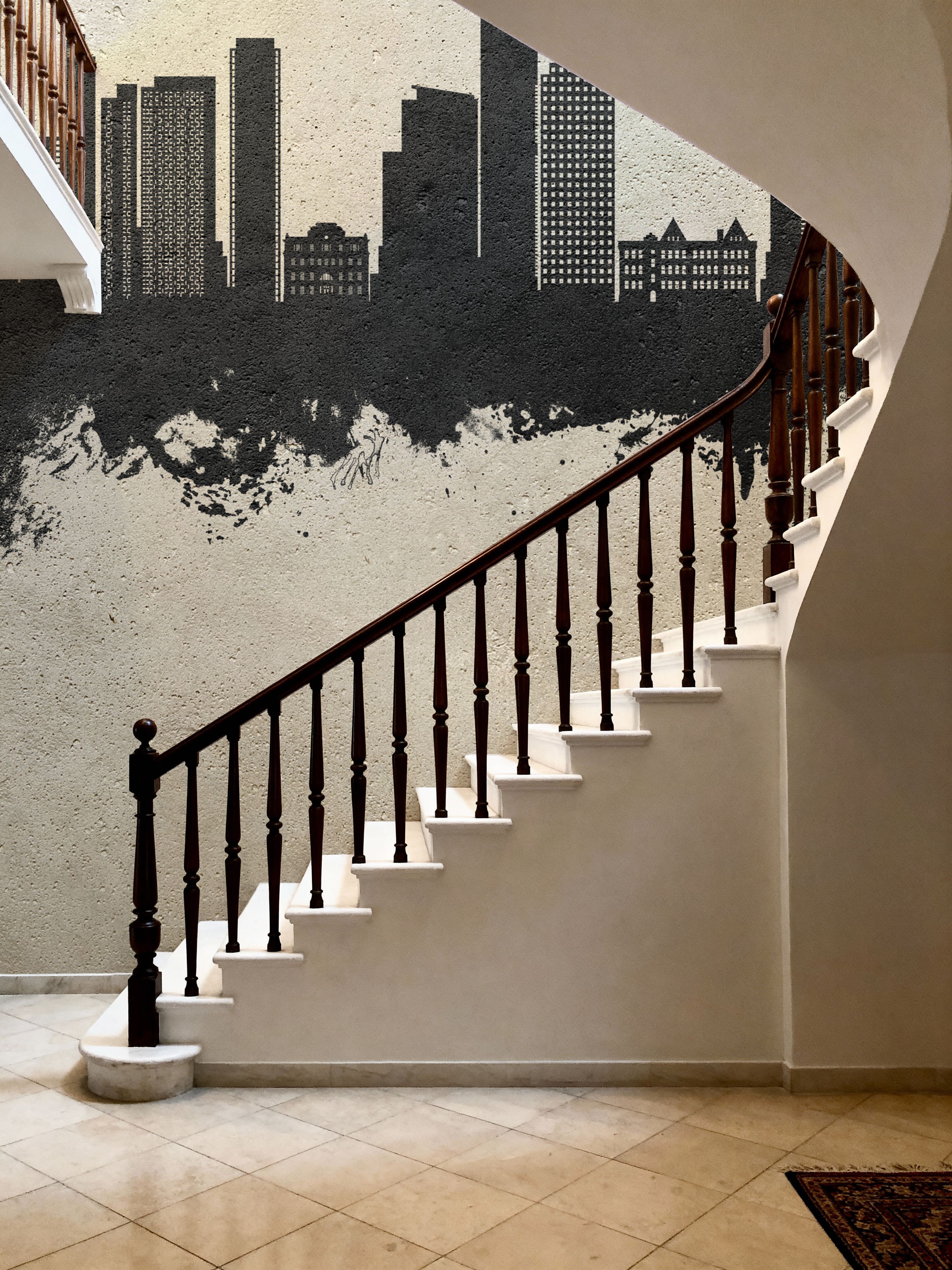 Queens New York Skyline Concrete