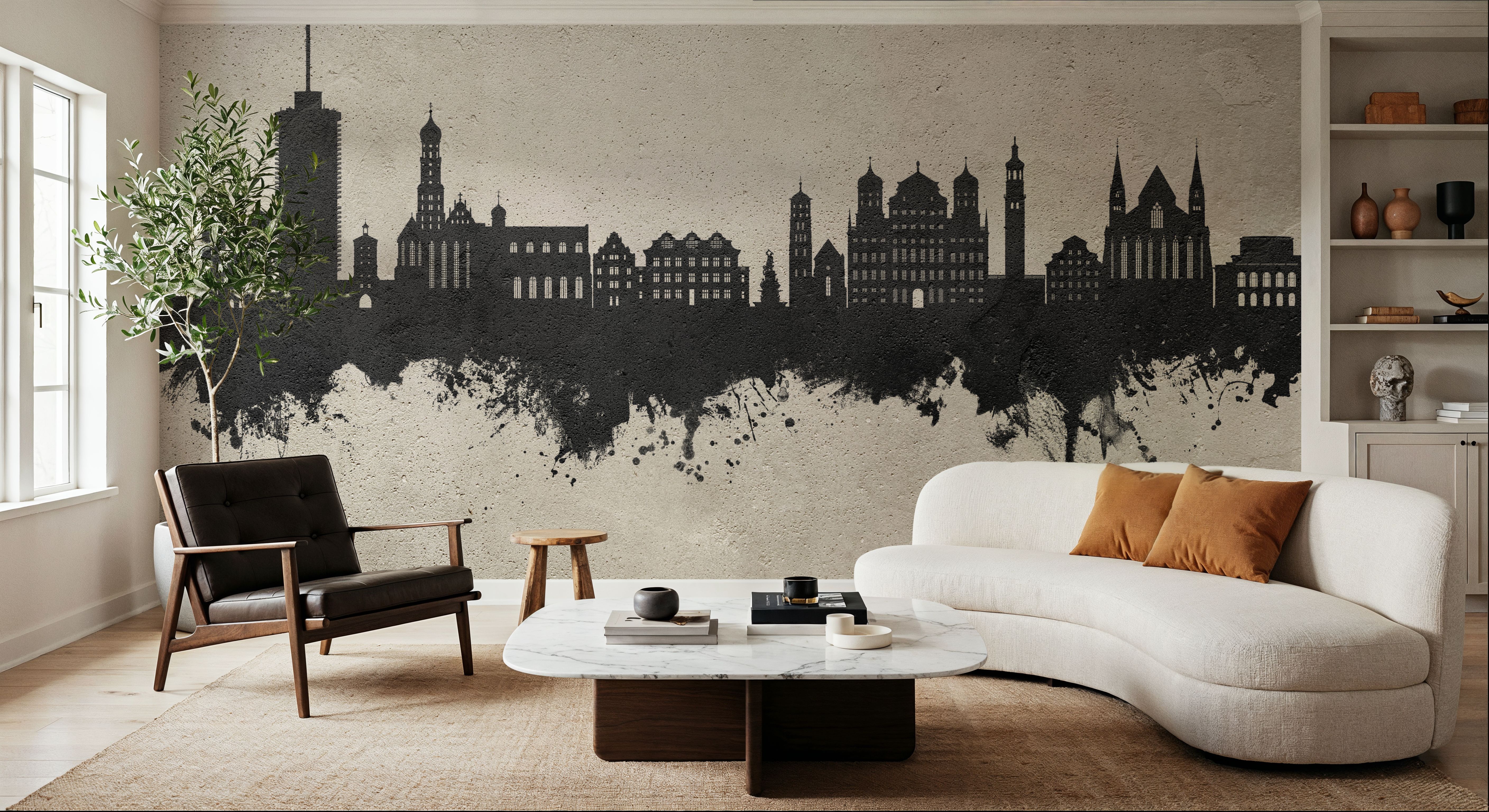 Augsburg Germany Skyline Concrete, Wallpaper