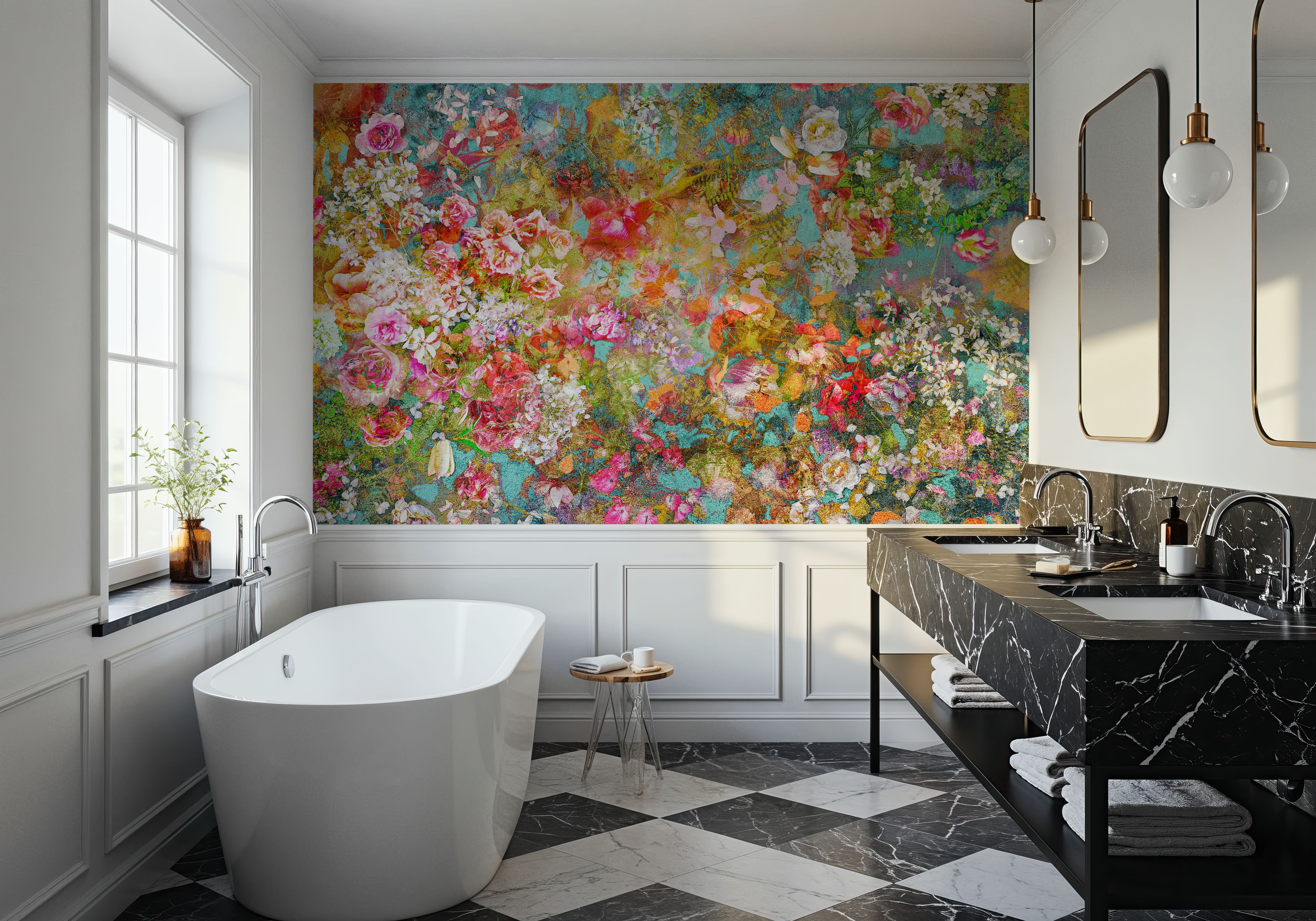 Pastel Floral Fresco