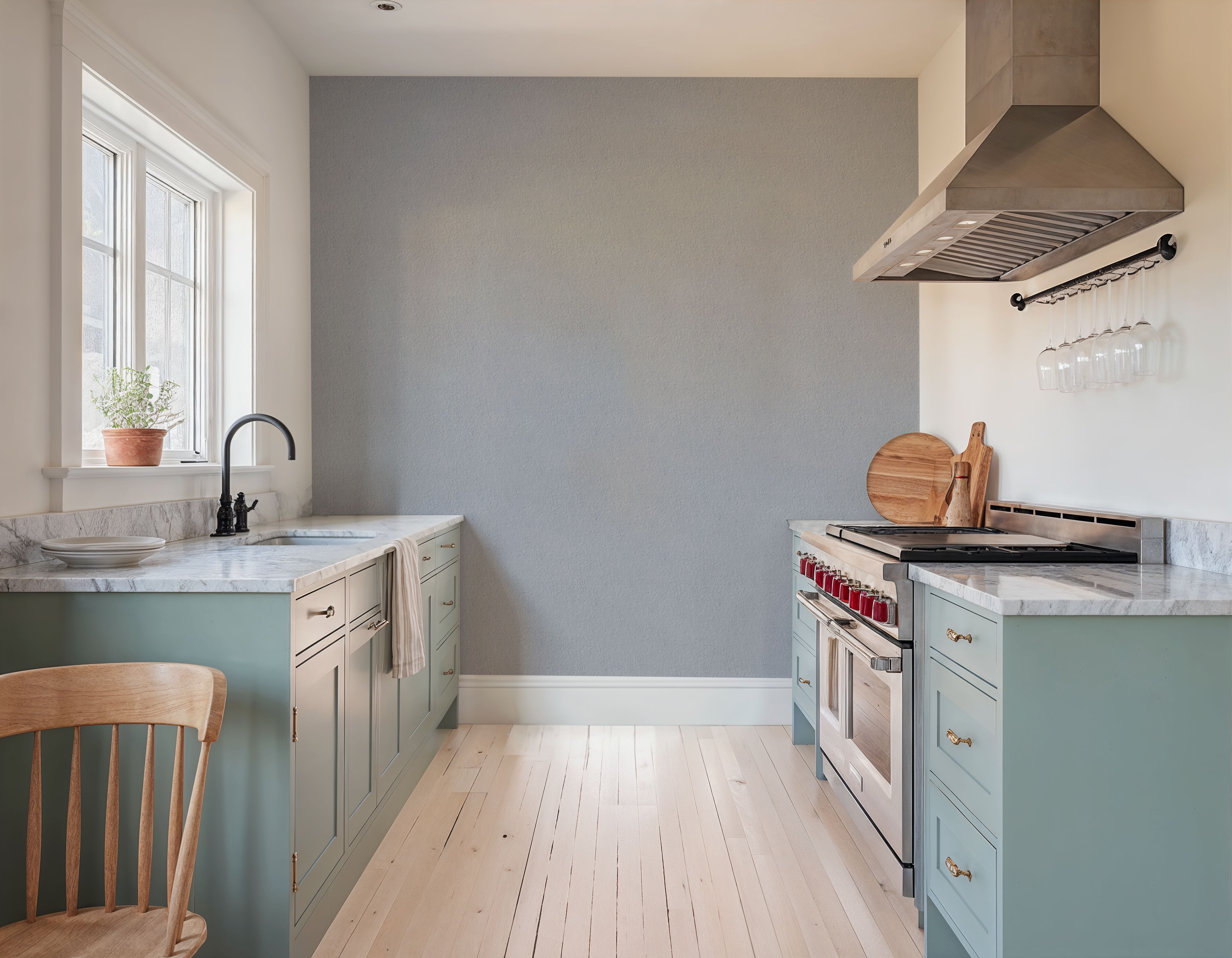 Faux Sand Stucco Finish, Ice Blue