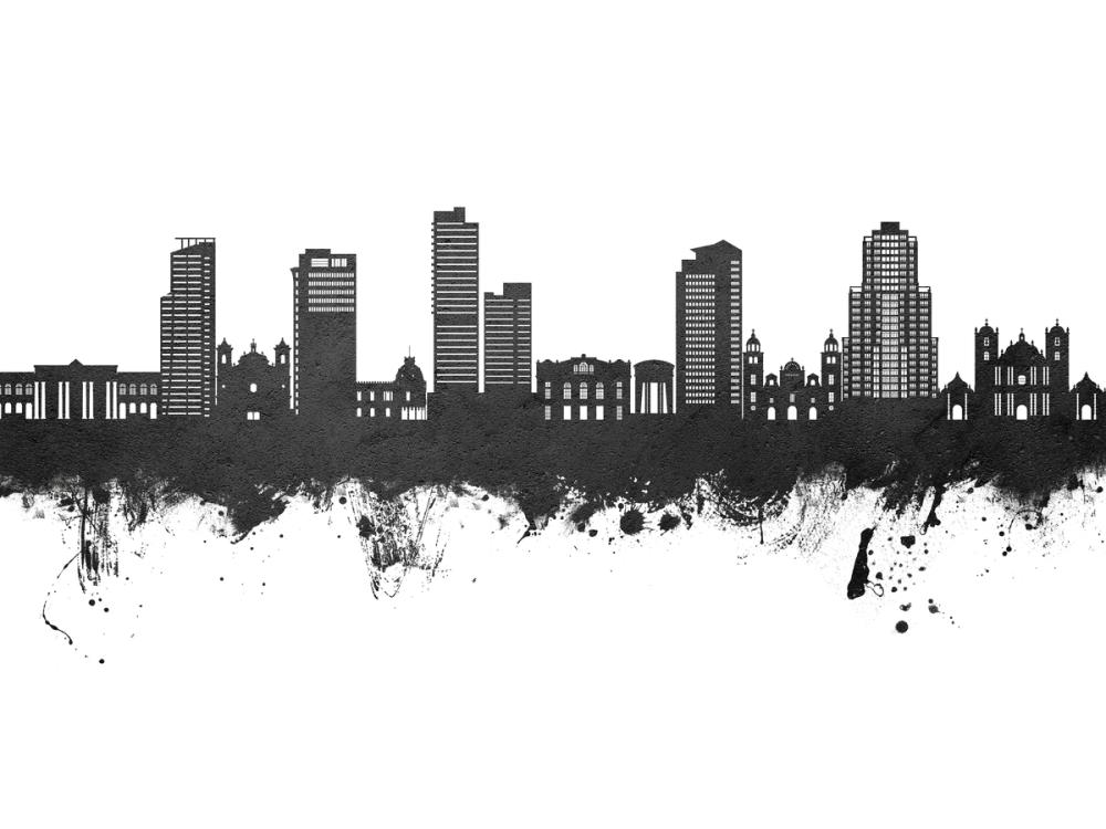 Tegucigalapa Honduras Skyline Black & White