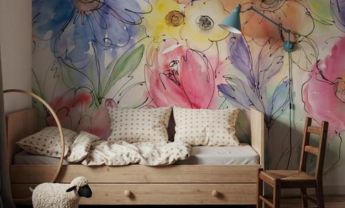 Bright Aquarelle Flowers