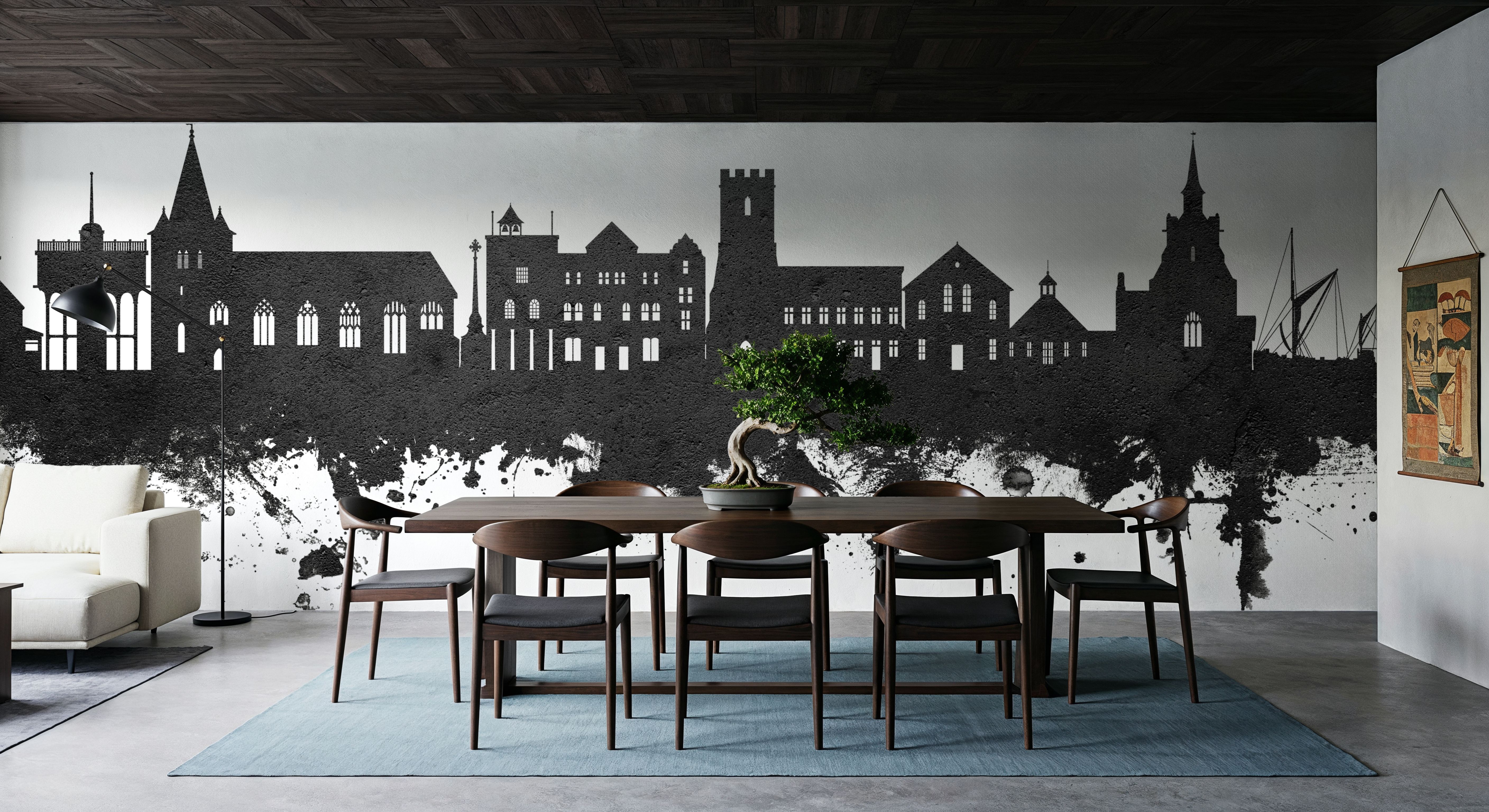 Maldon England Skyline Black & White