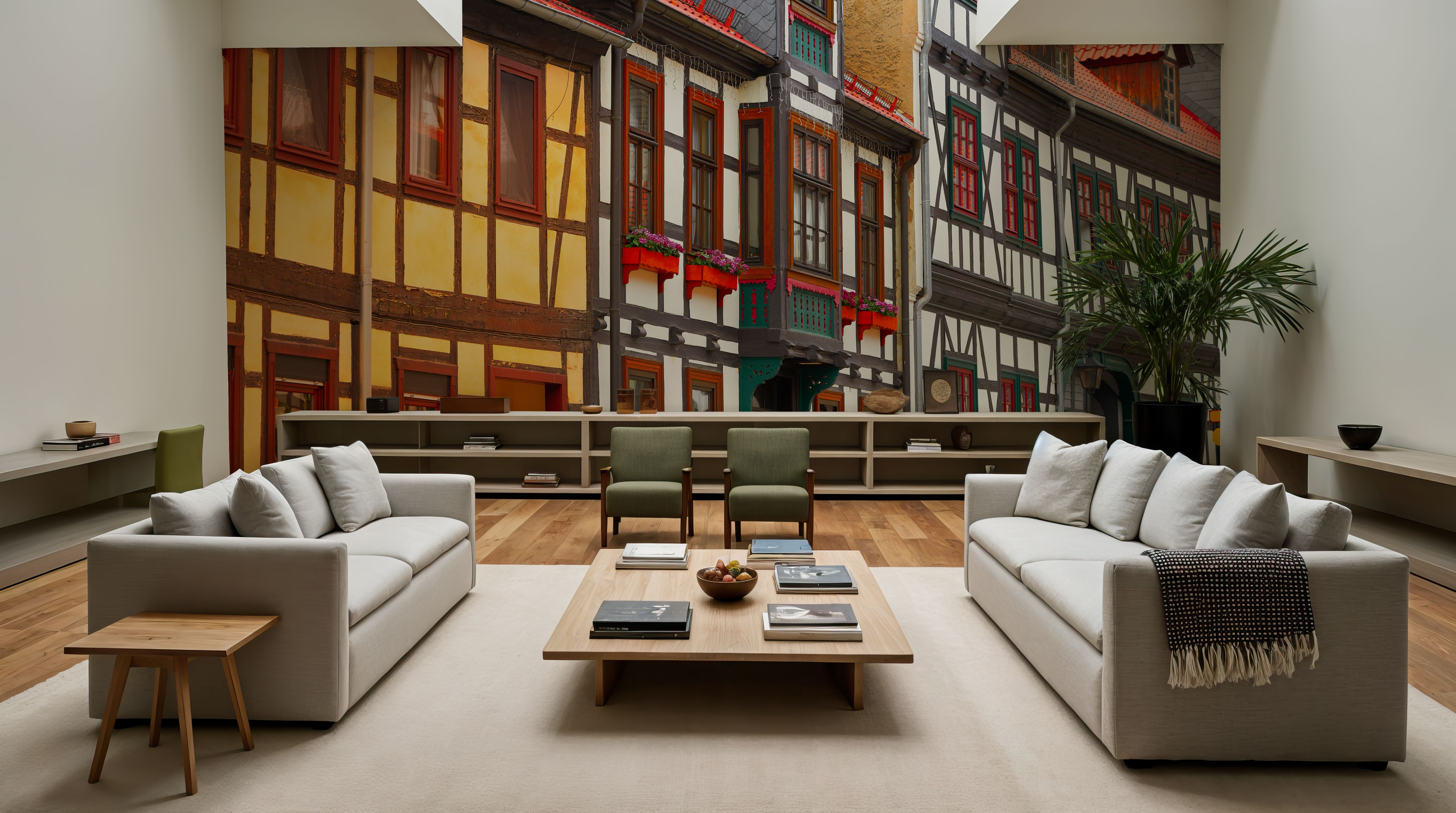 Timberframe Village, Tapeten