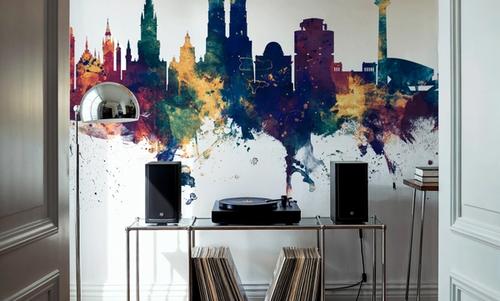 Munich Skyline Blue & Bronze