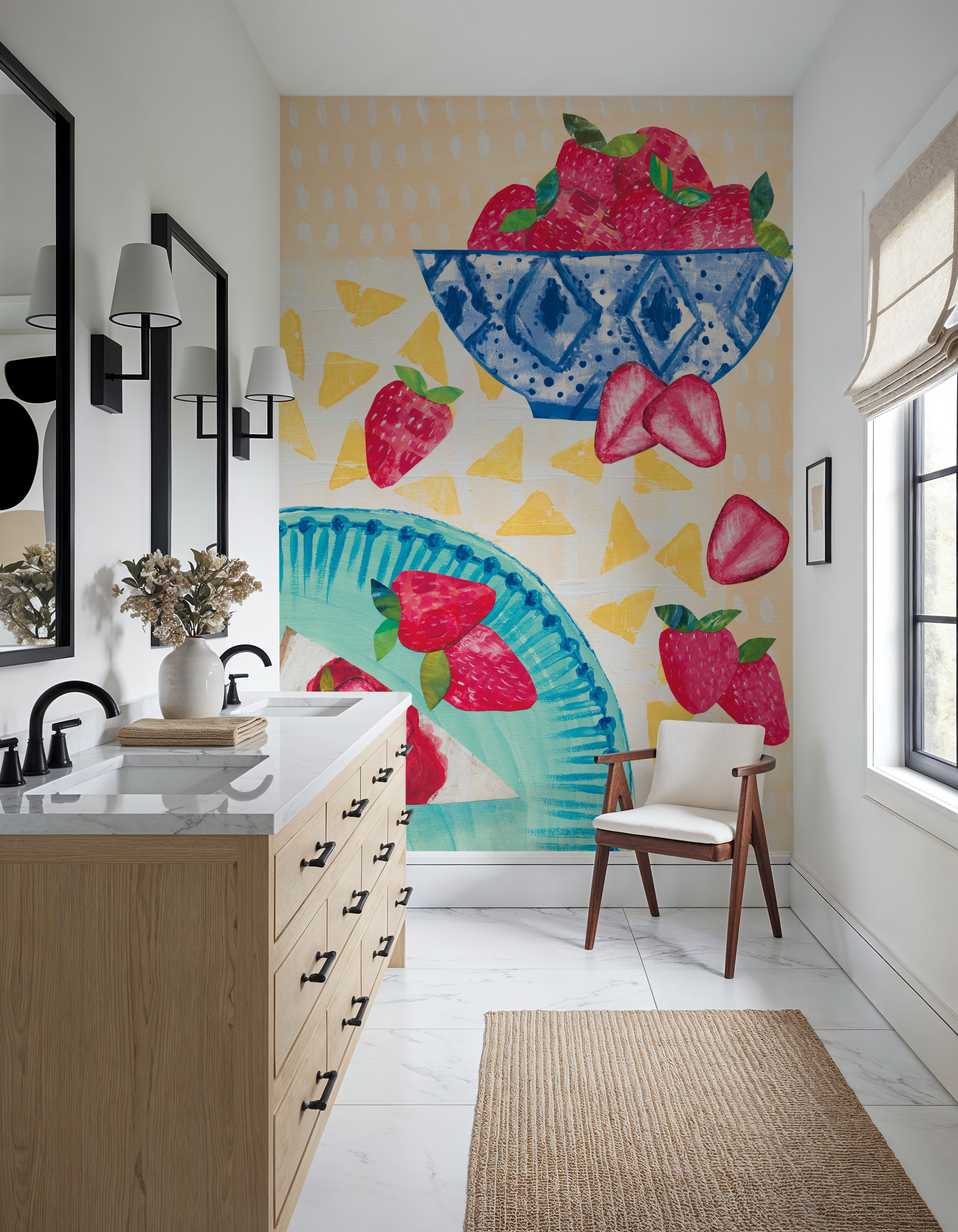 Tablescape Strawberry Dessert