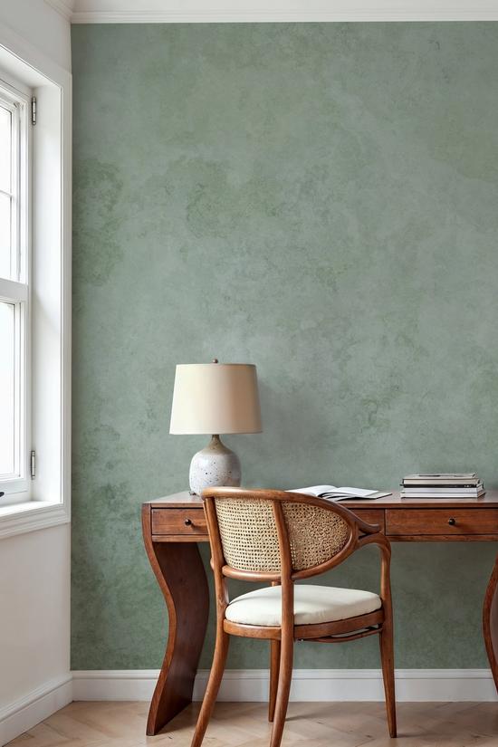 Subtle Plaster Wall, Light Green
