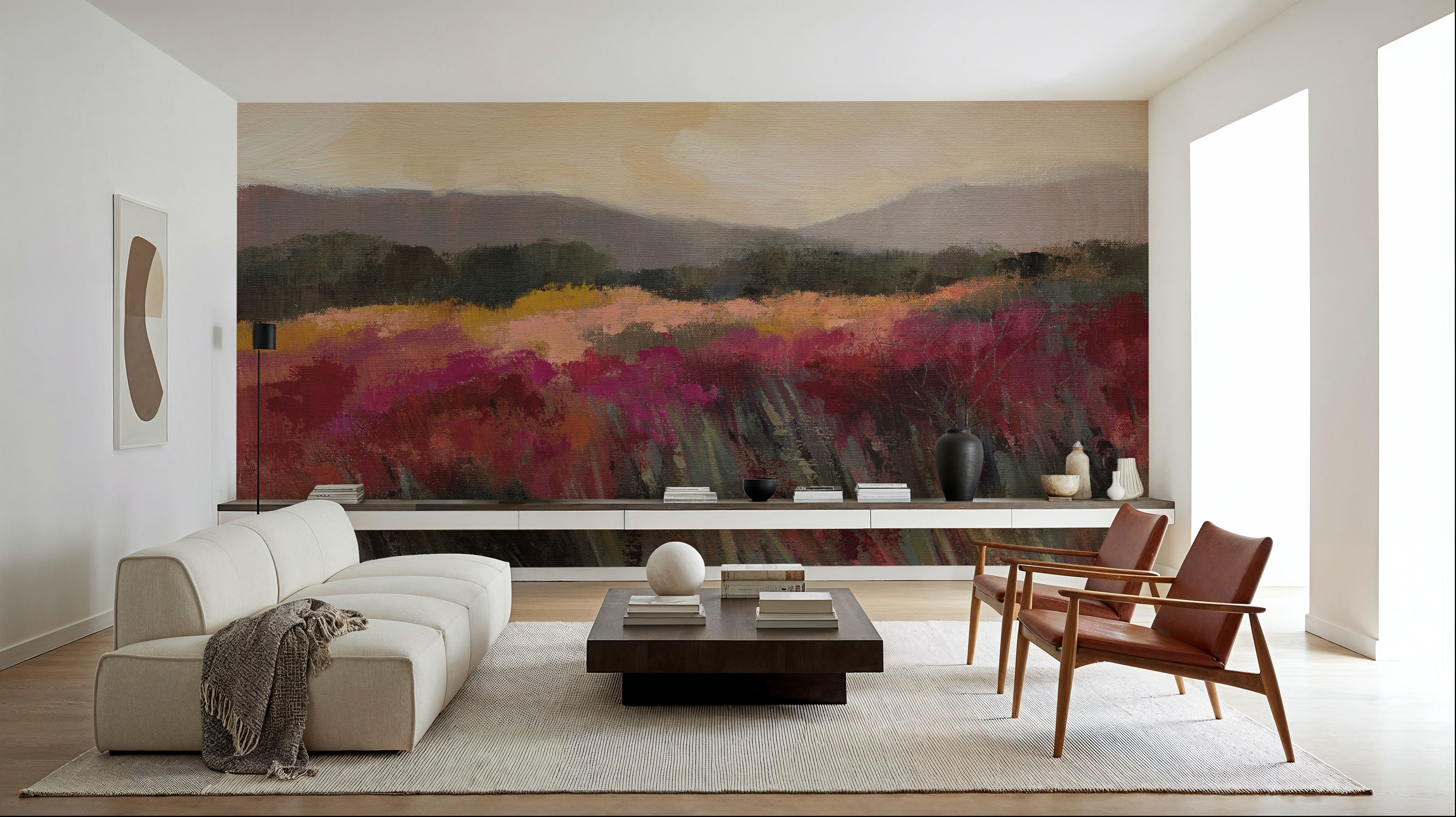 Coral and Magenta Meadow