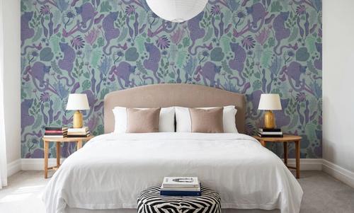 Jungle Leopards Violet & Mint