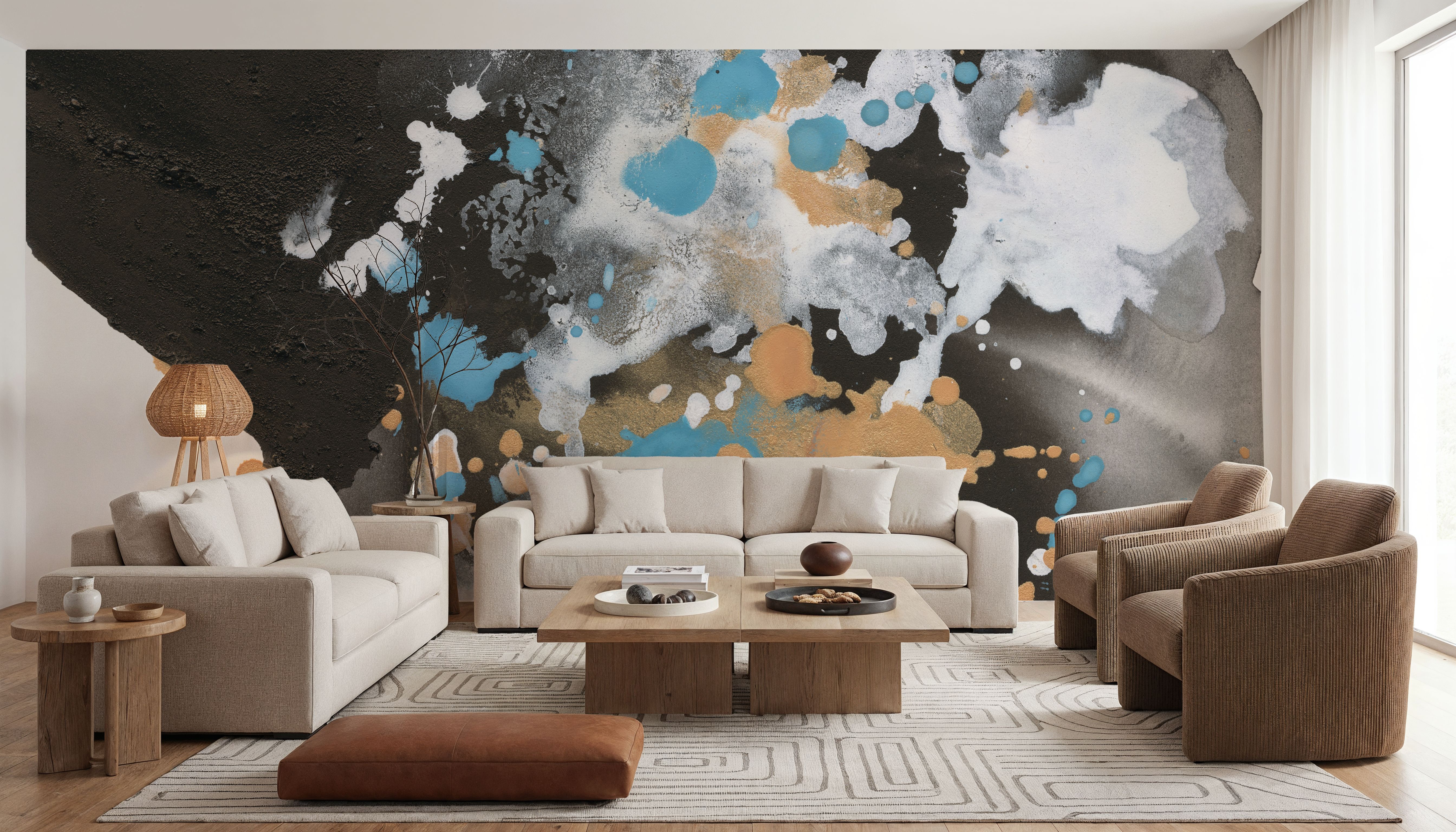 Teal Chaos I, Wallpaper