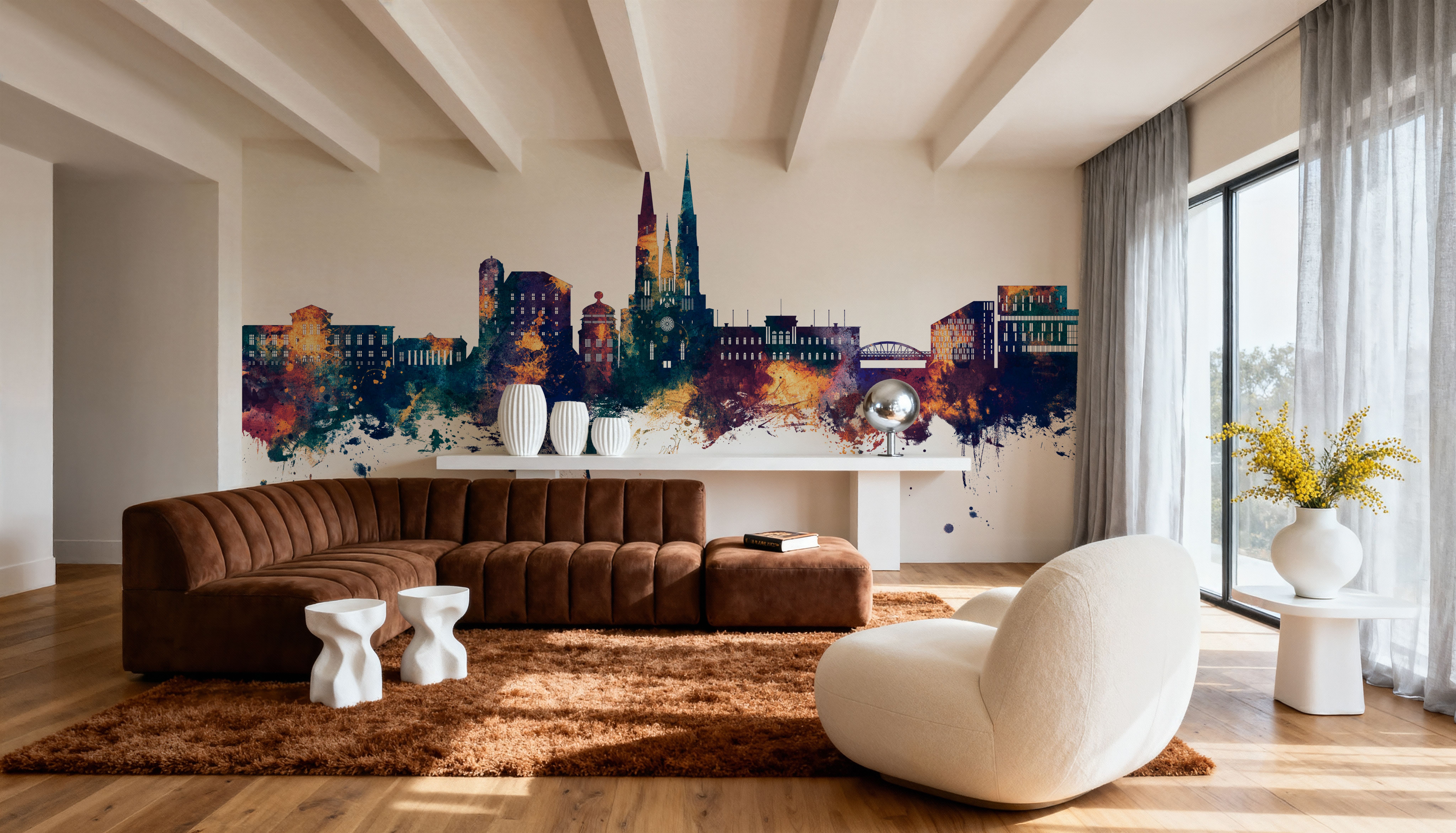 Uppsala Skyline Blue & Bronze