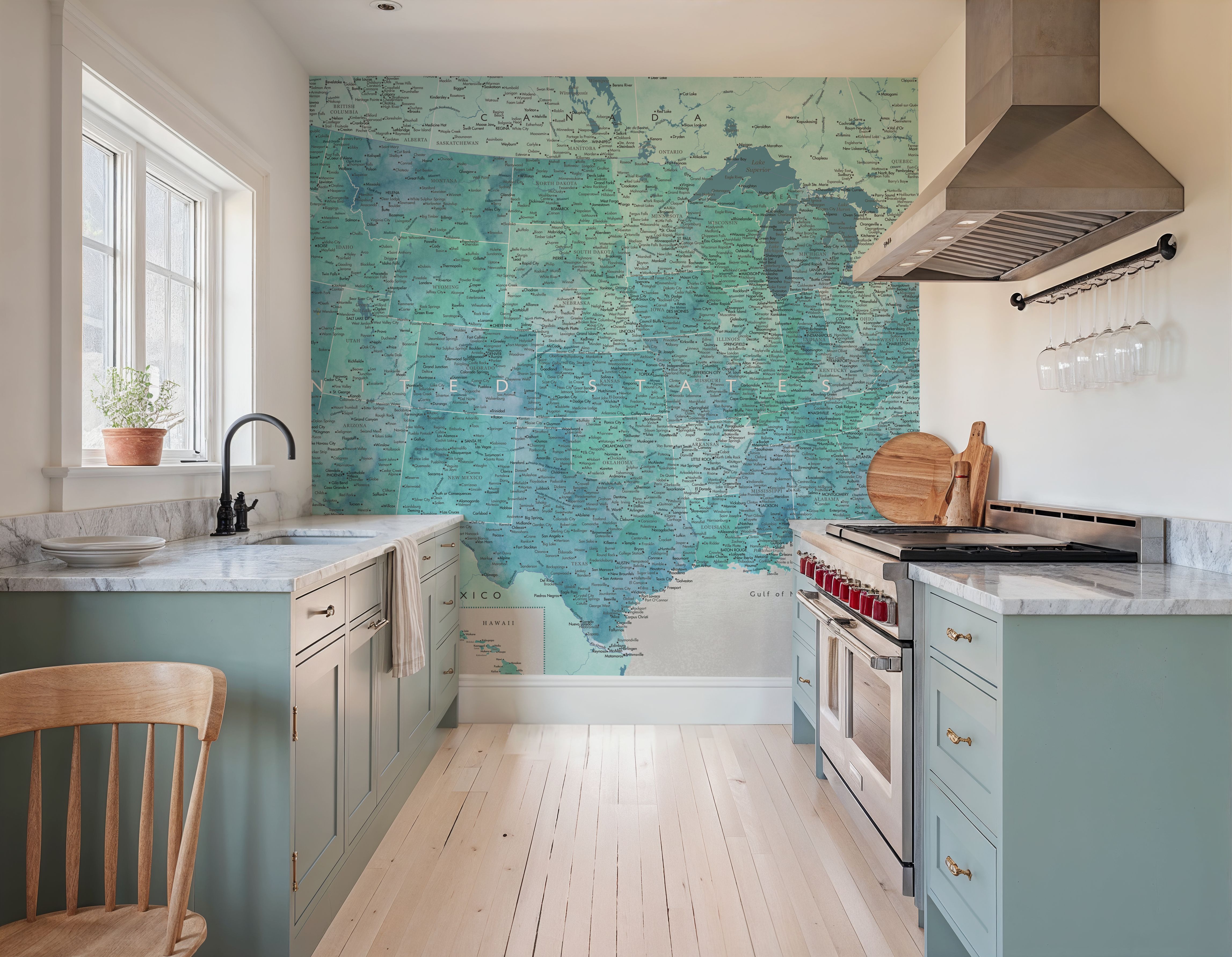 US Map Detailed - Harriet