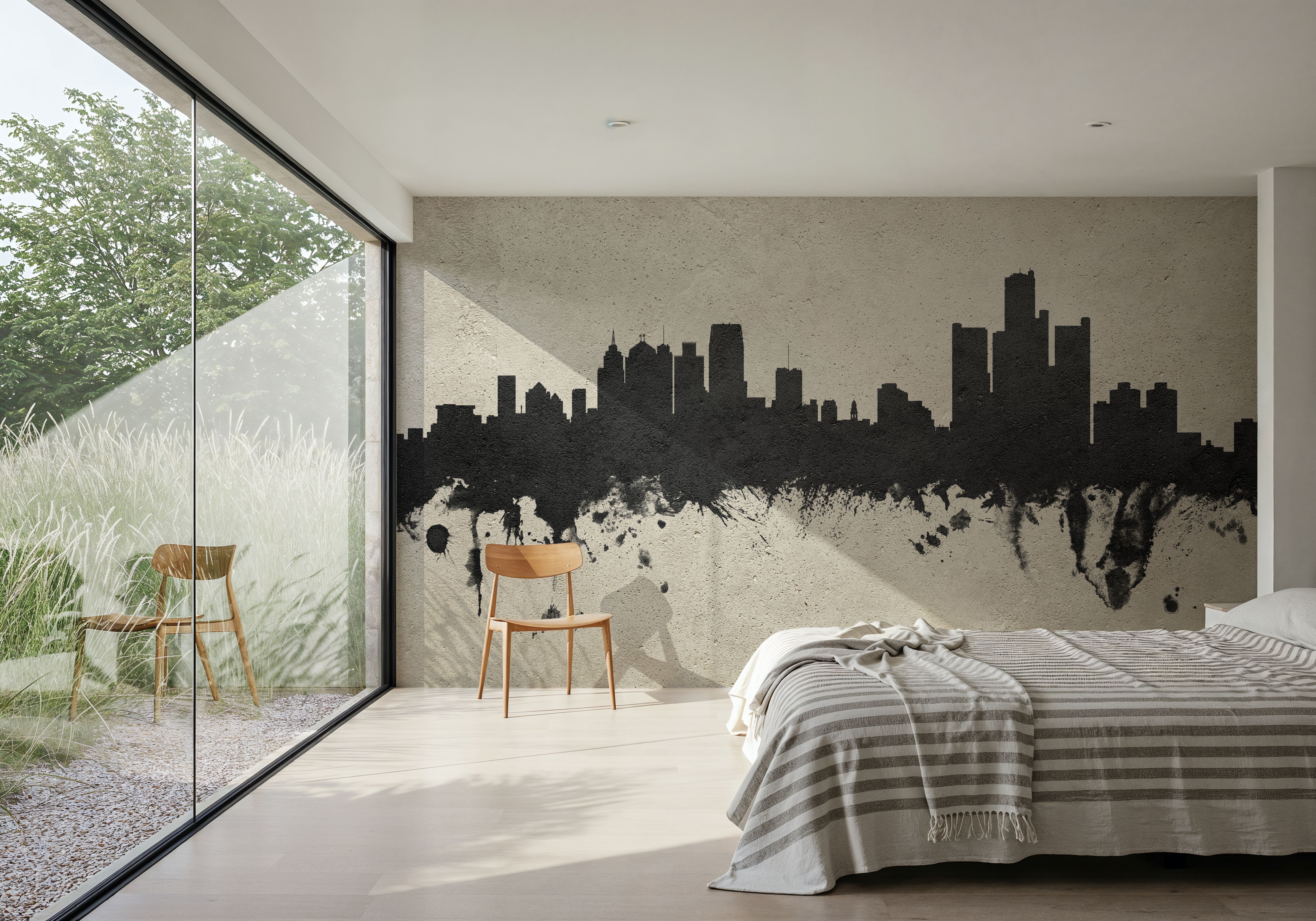 Detroit Michigan Skyline Concrete