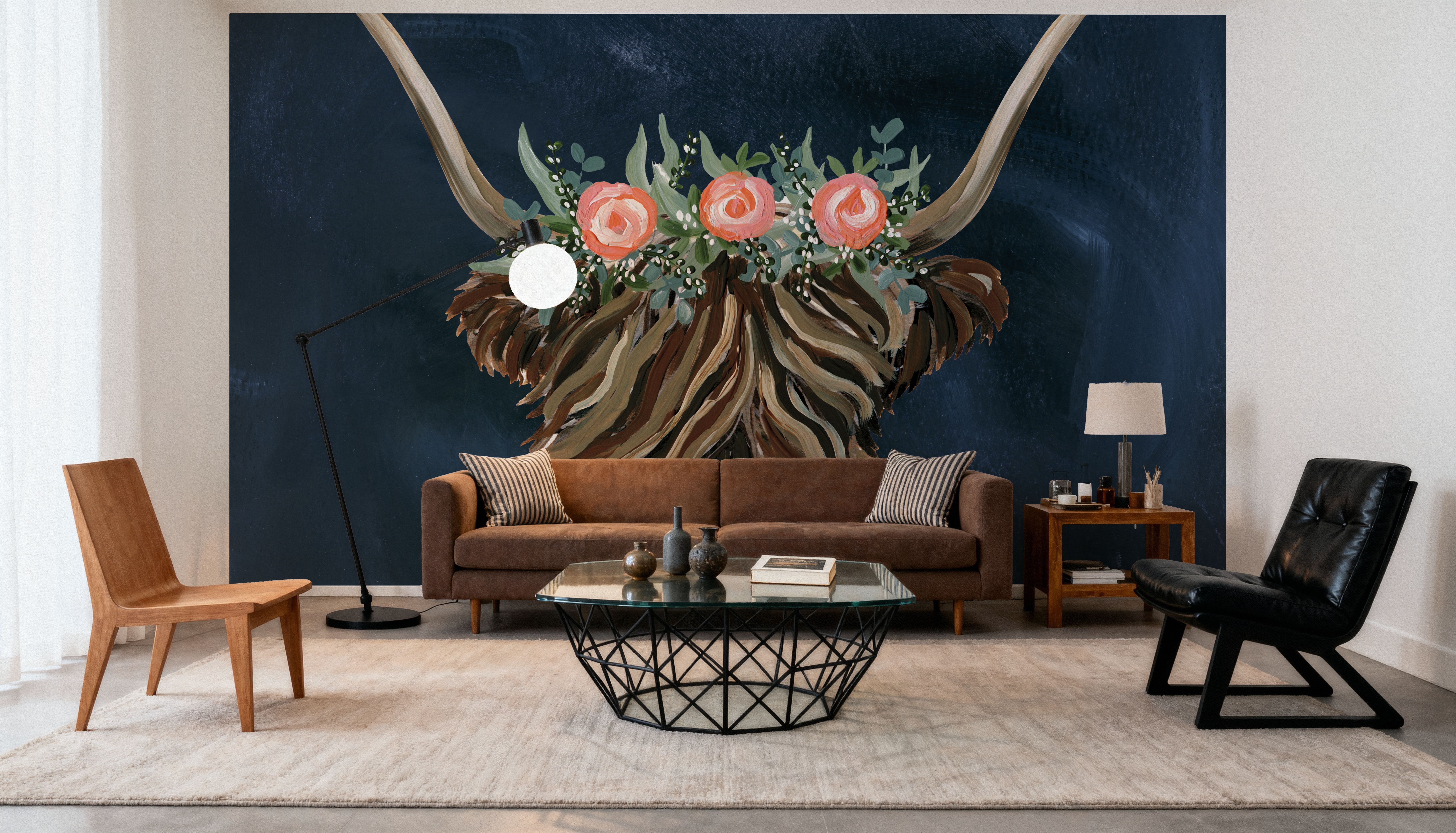 Longhorn with Rose Crown Dark