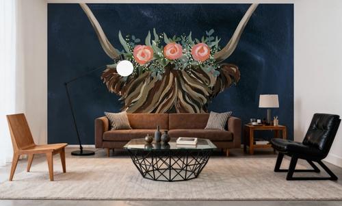 Longhorn with Rose Crown Dark