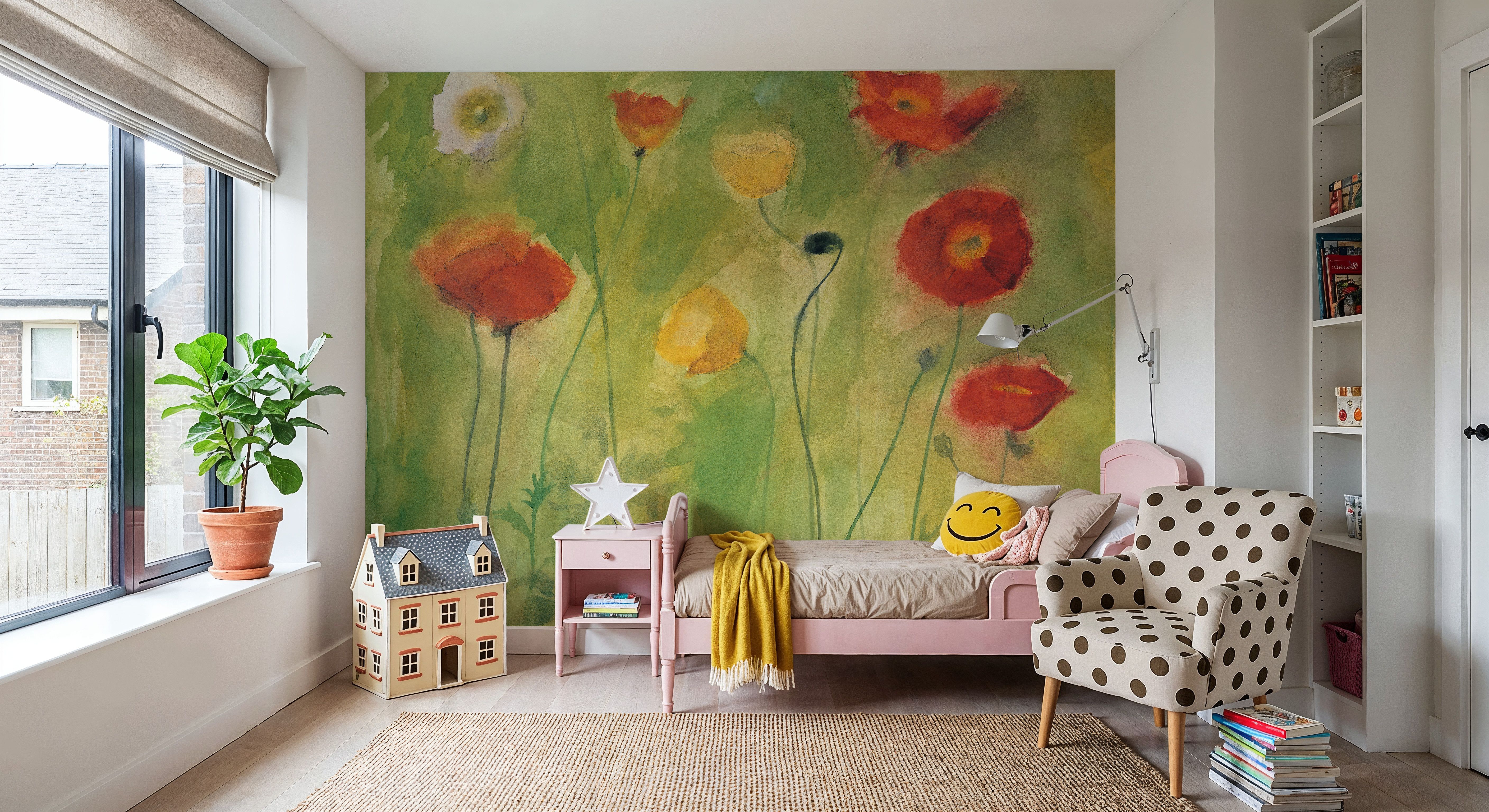 Poppies in Light Breeze