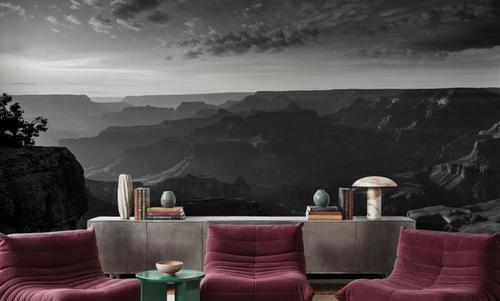 Grand Canyon Sunset BW