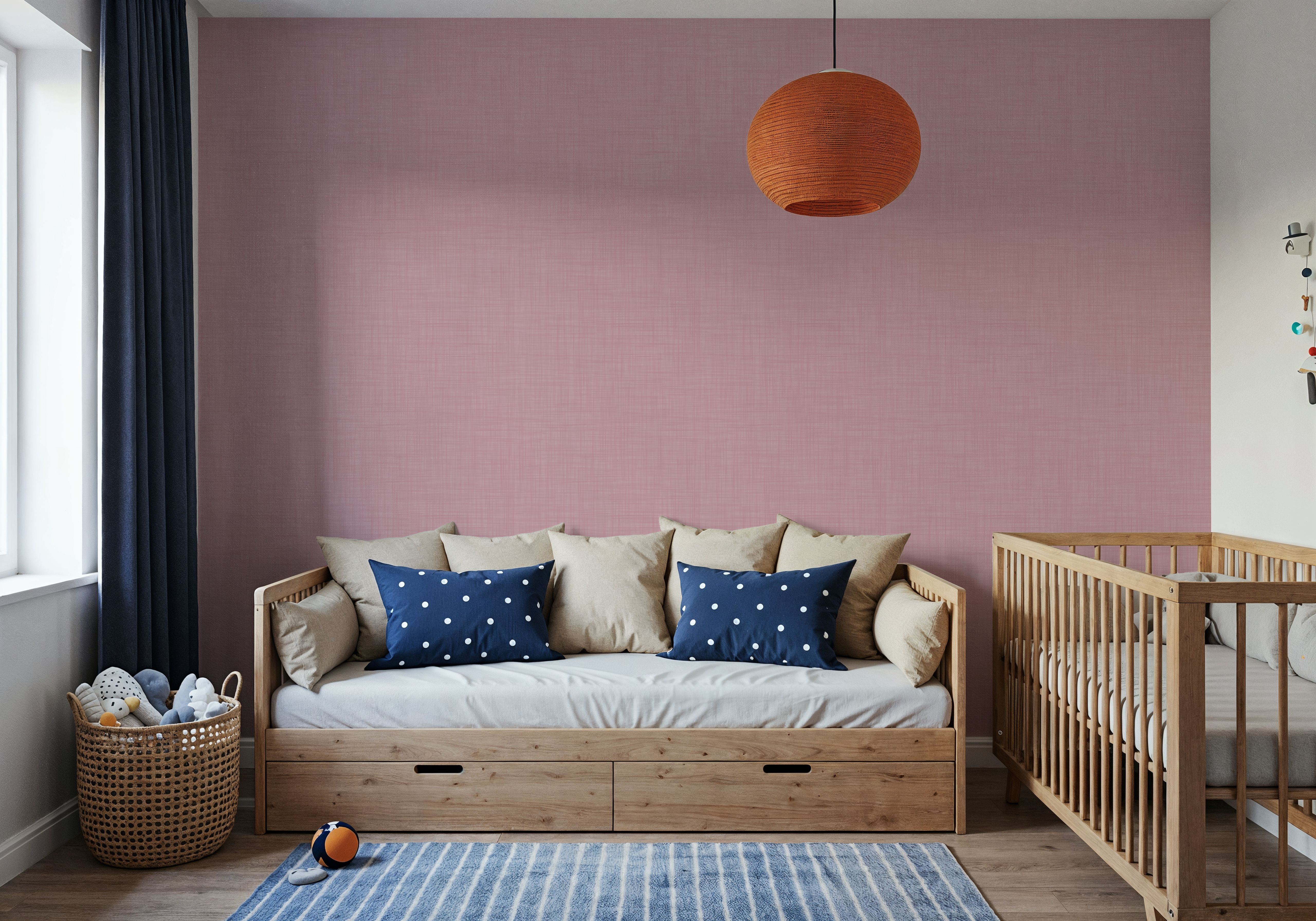 Mottled Linen Effect, Dusty Pink