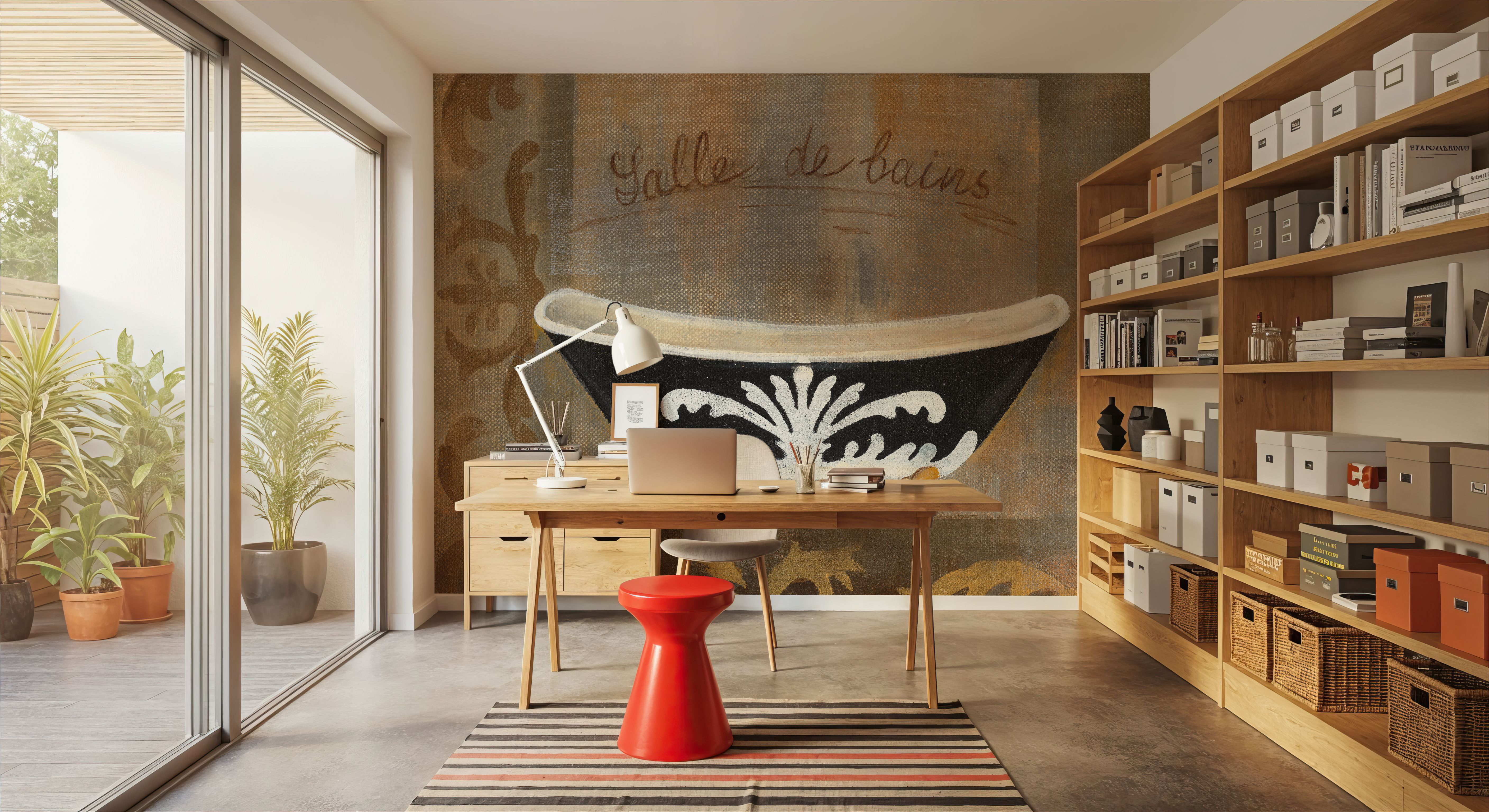 French Bathtub I, Wallpaper