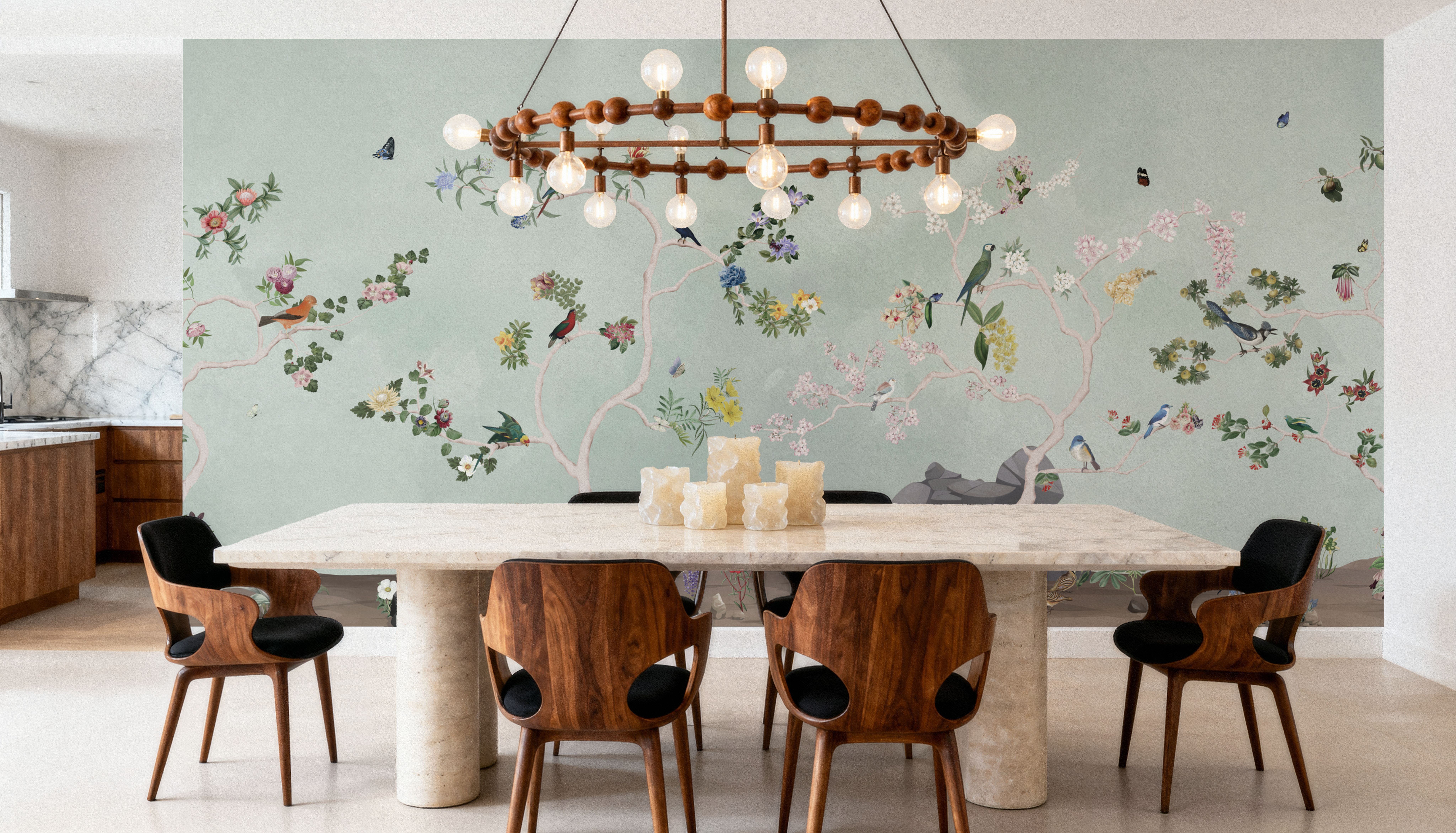 Birds in the Garden Mint