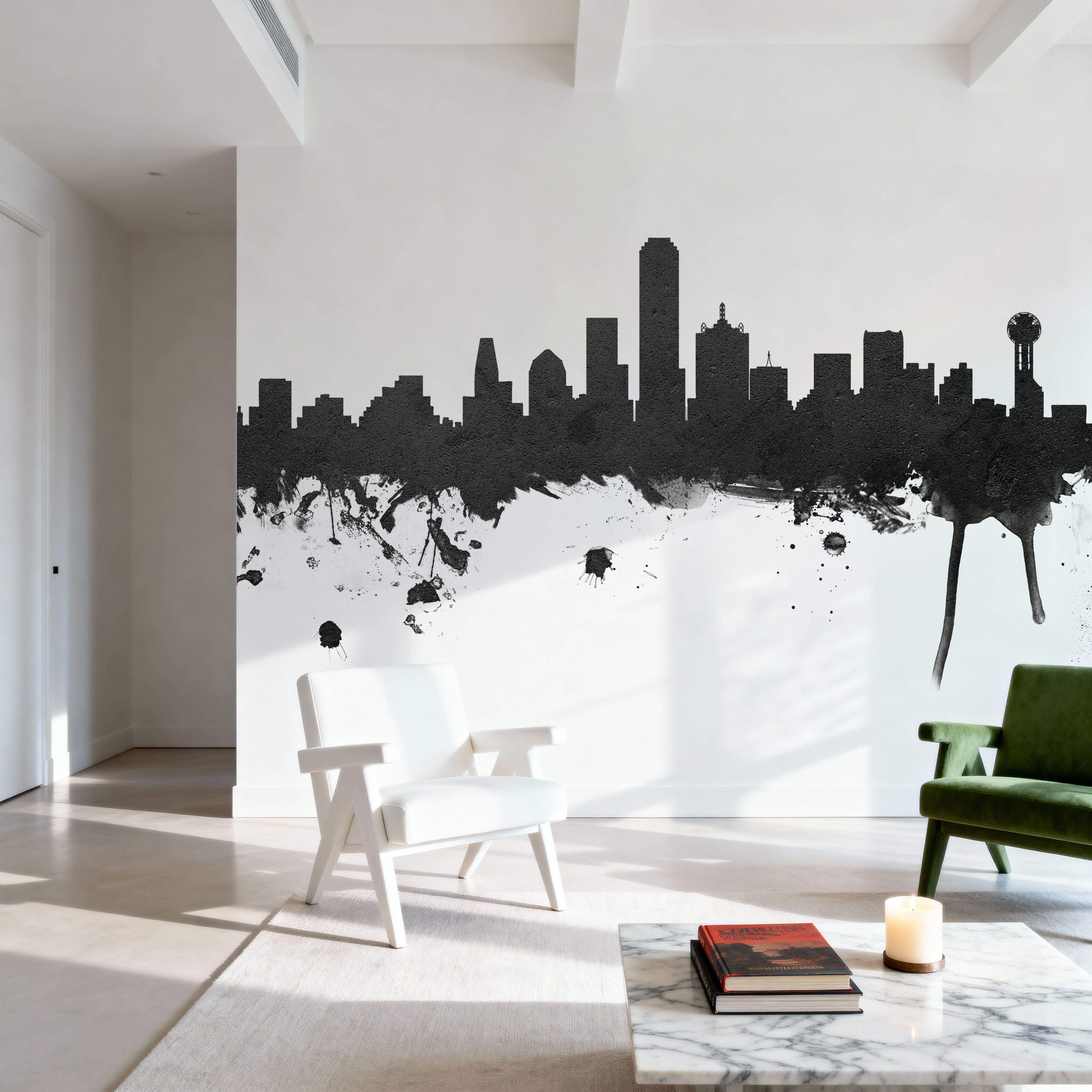 Dallas Skyline Black & White