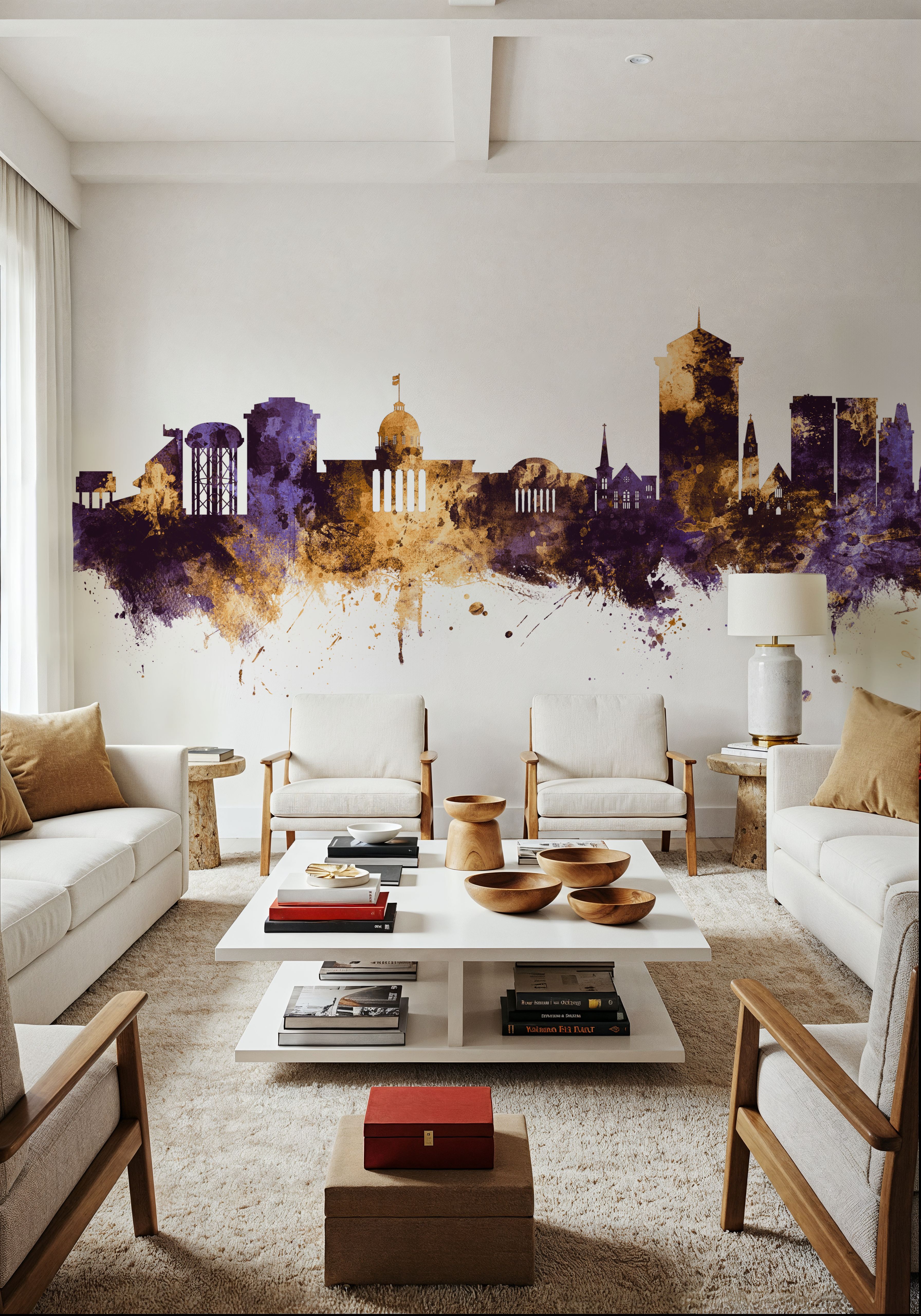 Montgomery Alabama Skyline Purple & Gold