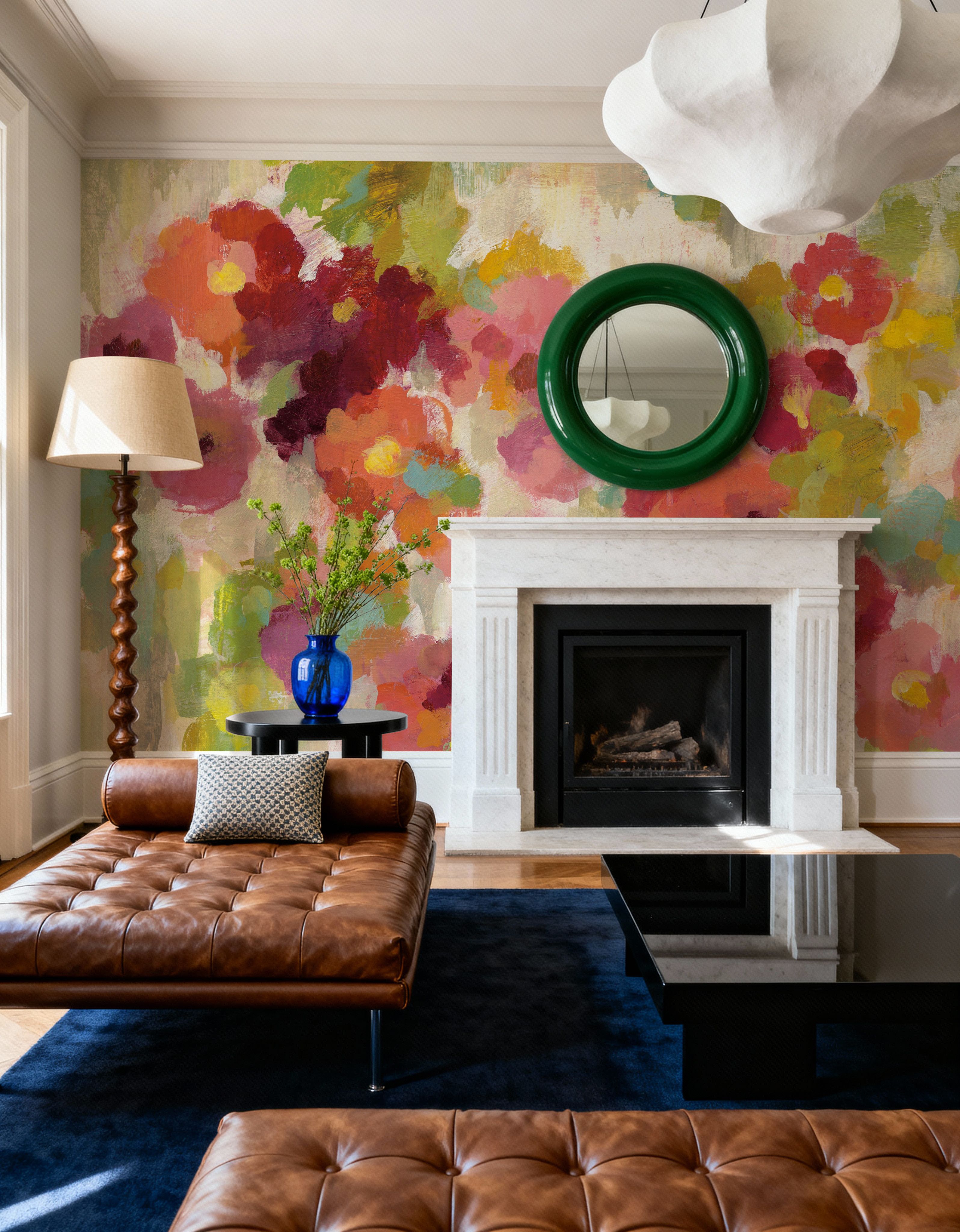 Coral and Emerald Garden I