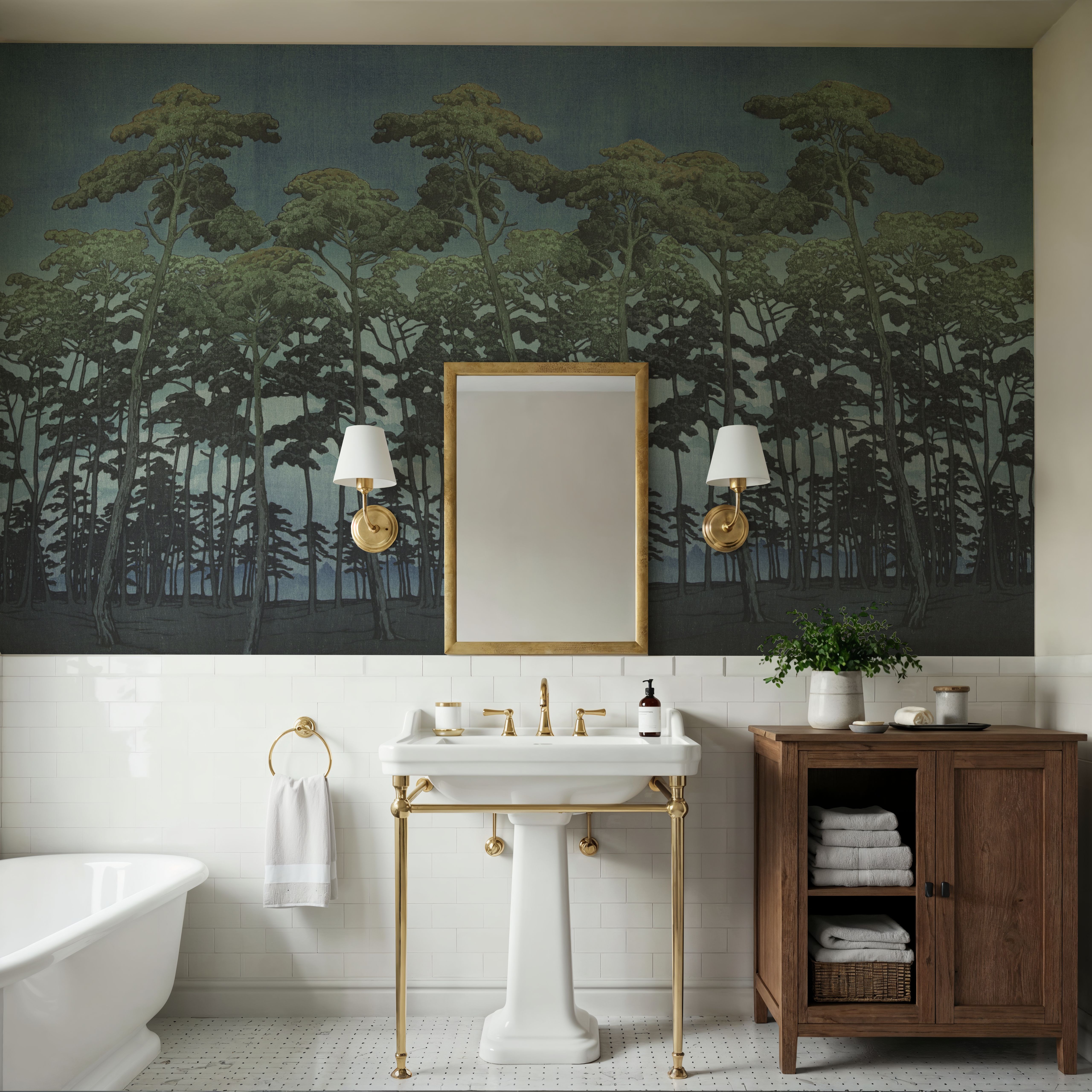 Tranquil Pinescape, Dusk