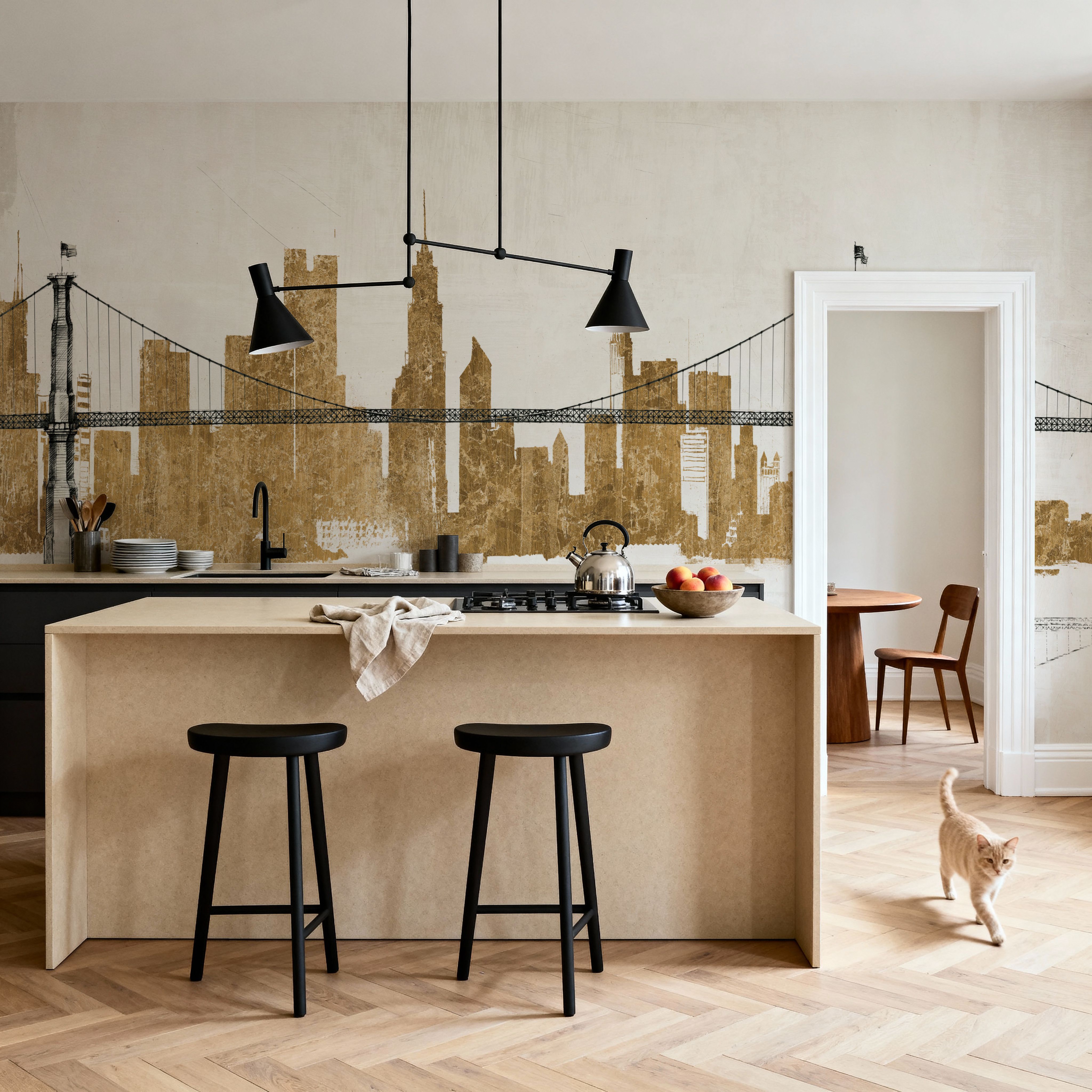 Bridge and Skyline Gold