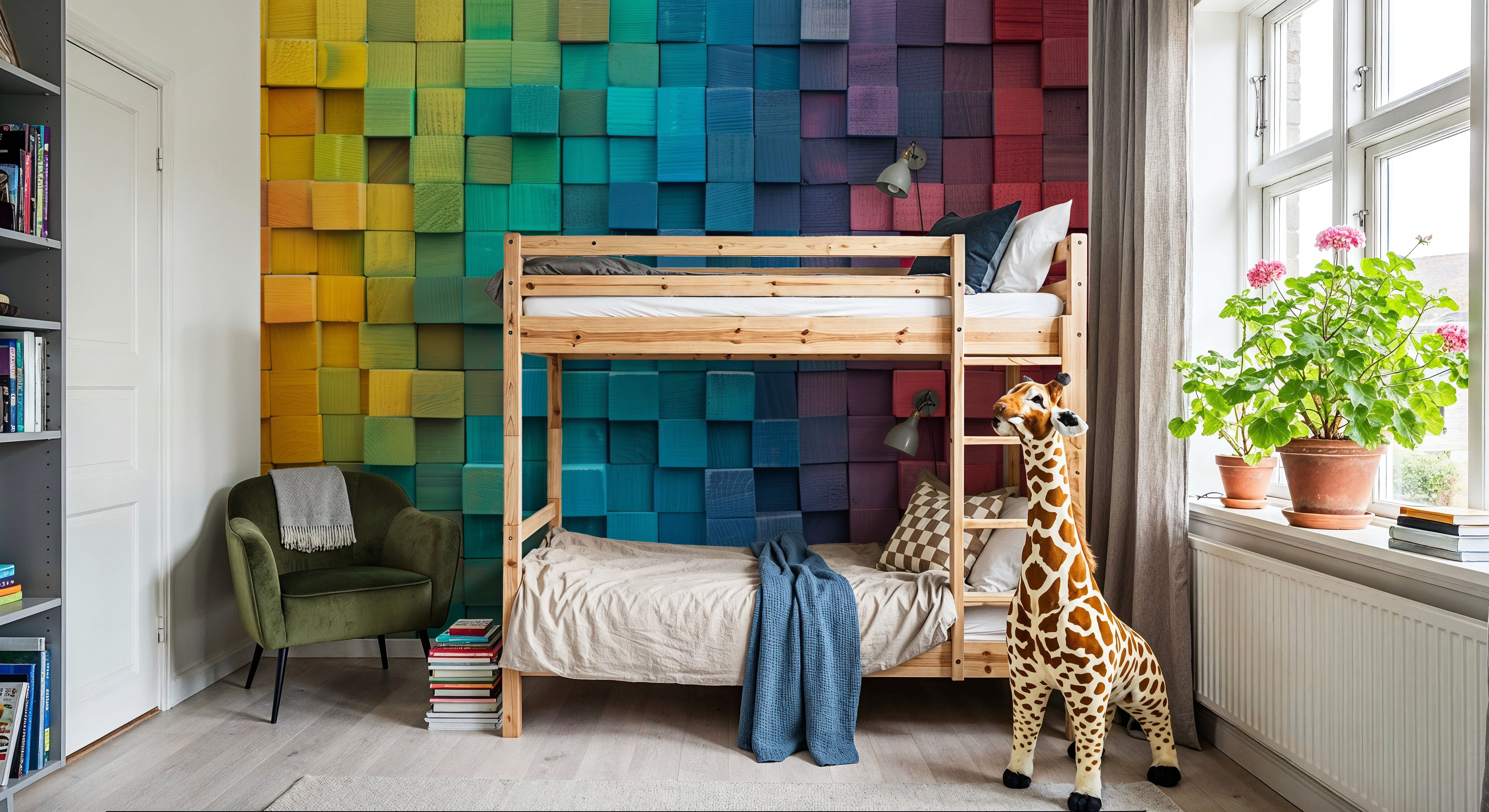 Vibrant Rainbow Stack, Wallpaper