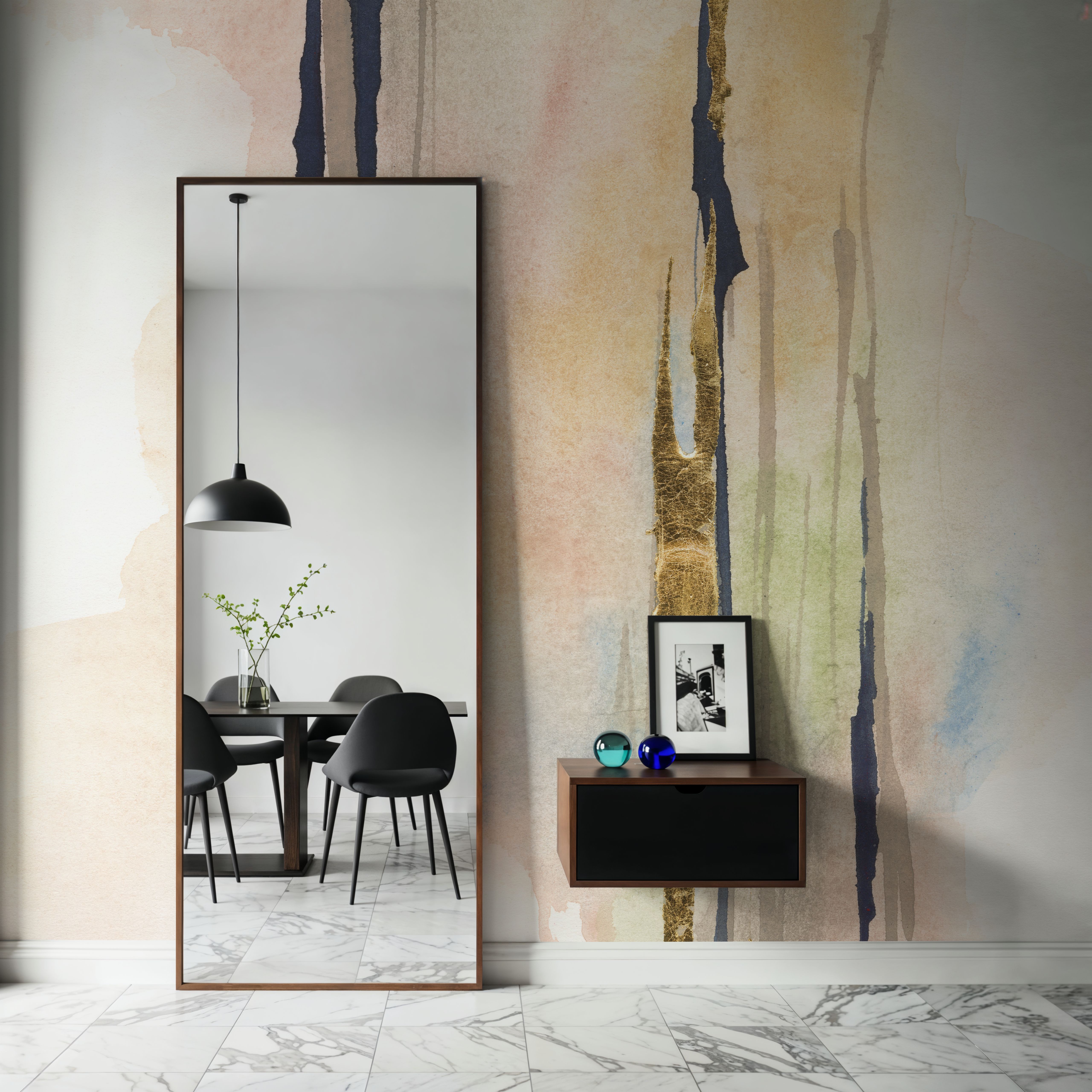 Black and Pastel I