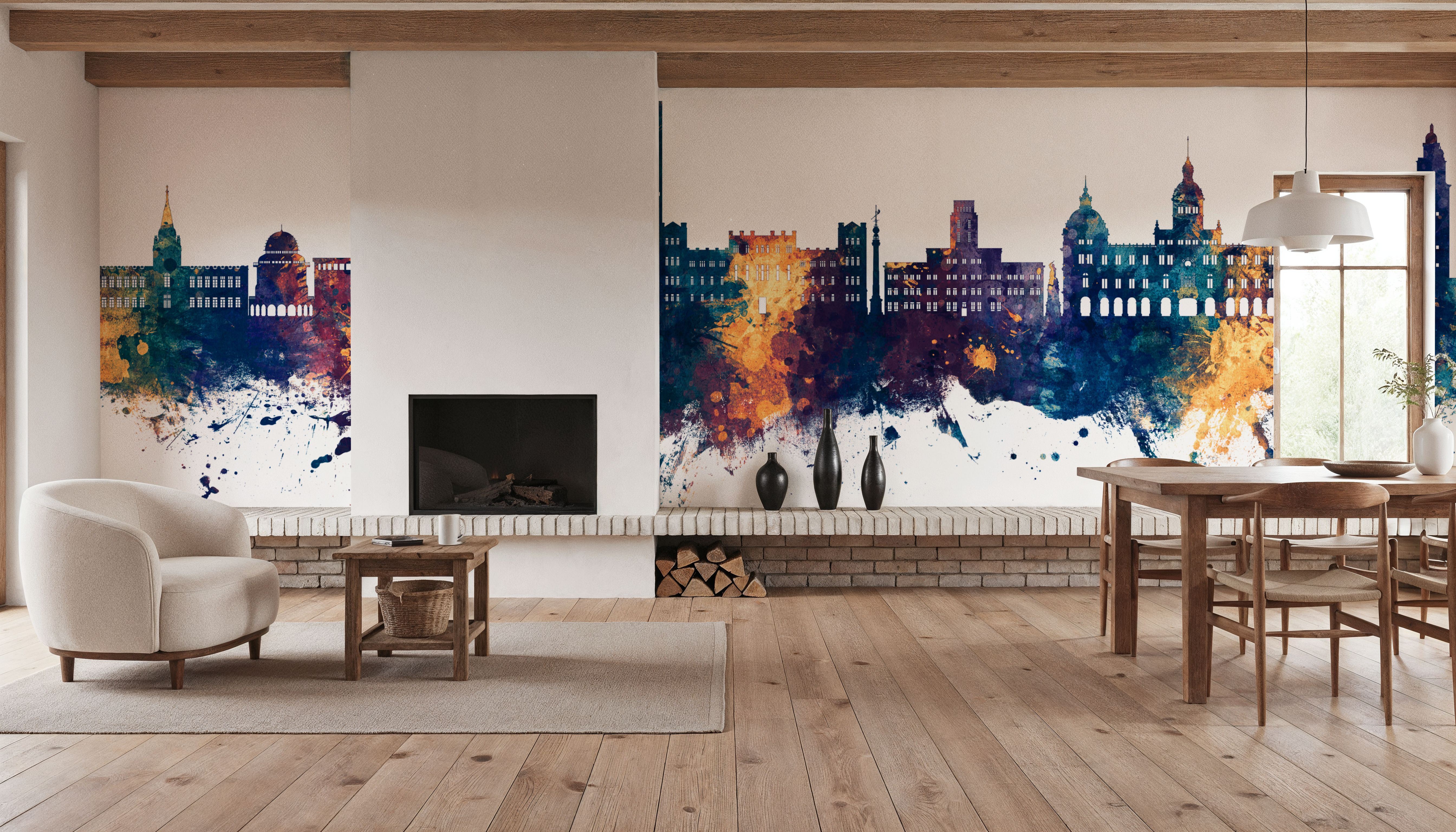 A Coruña Spain Skyline Blue & Bronze