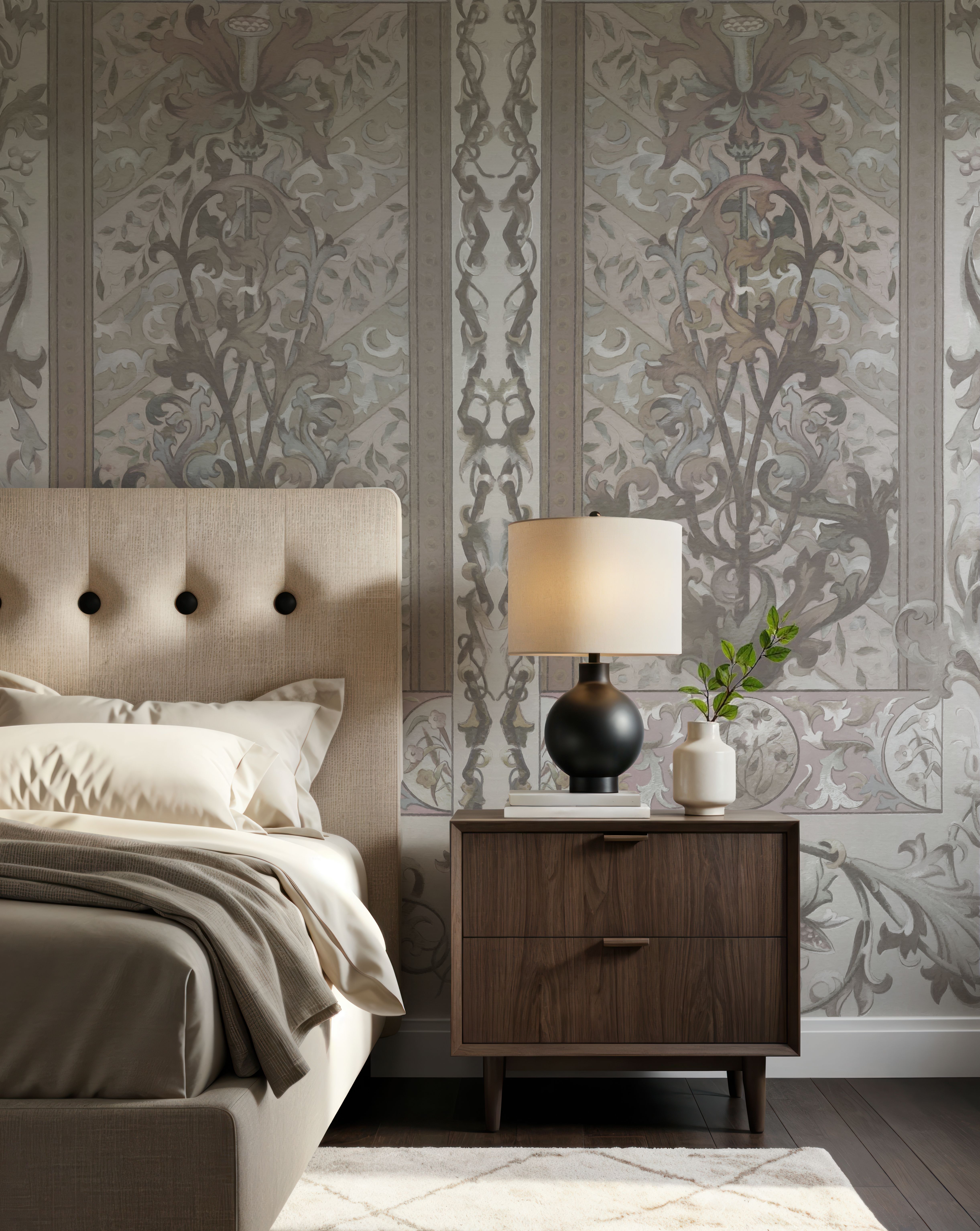 Plant Fantasy Ornament, Beige