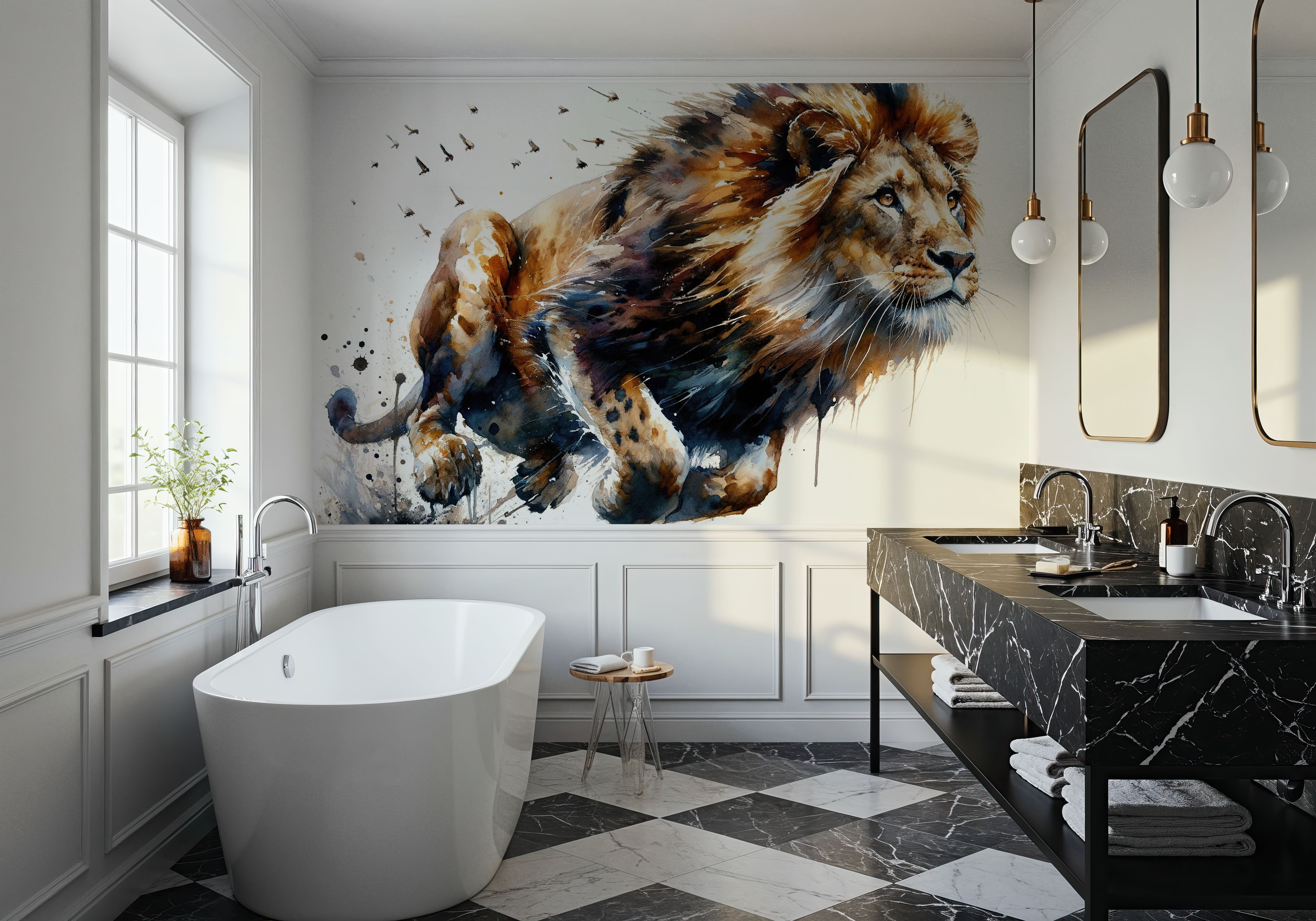 Impending Leap Captured, Behang