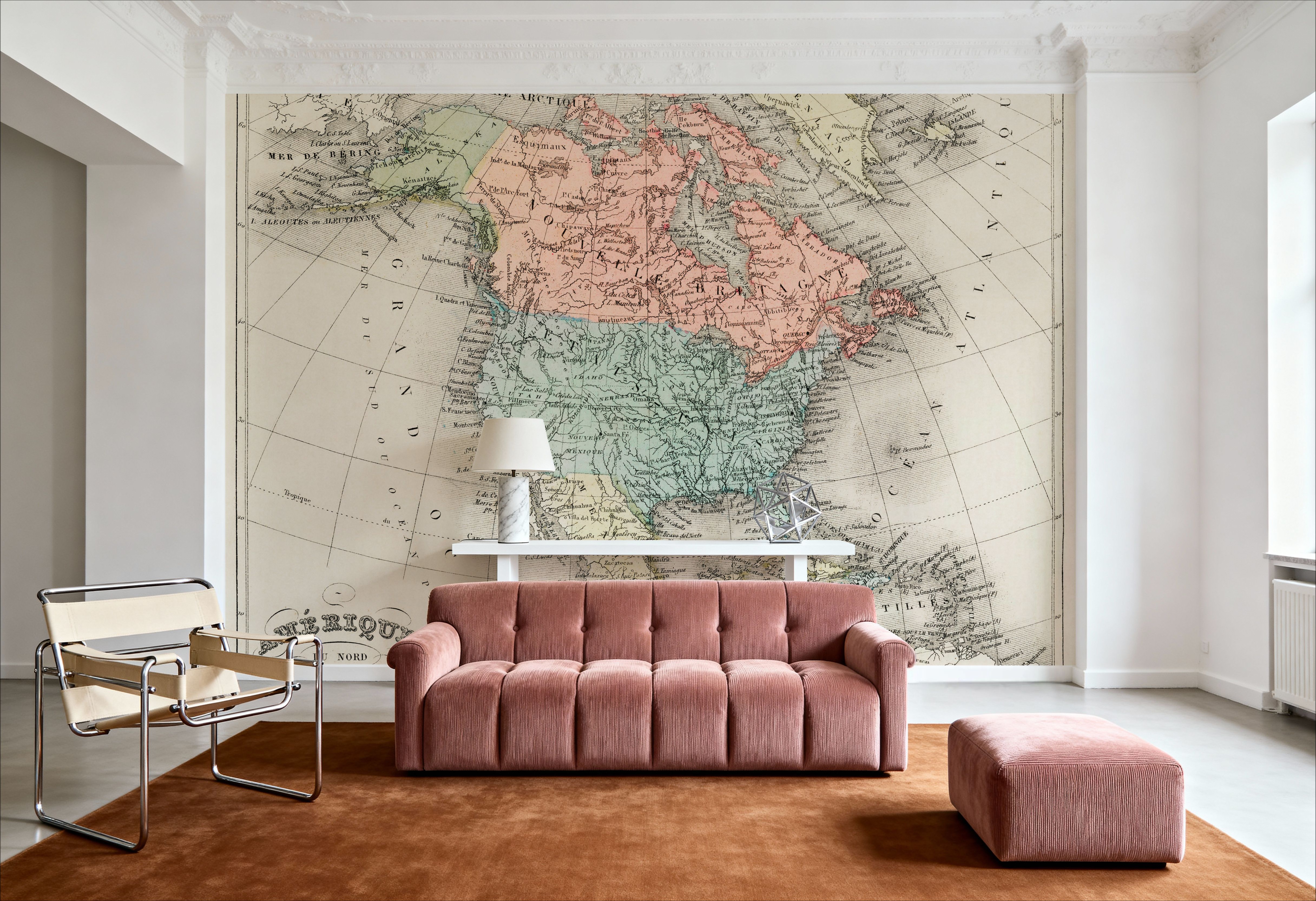 "Amerique Du Nord" From Atlas Universel By Arthème Fayard