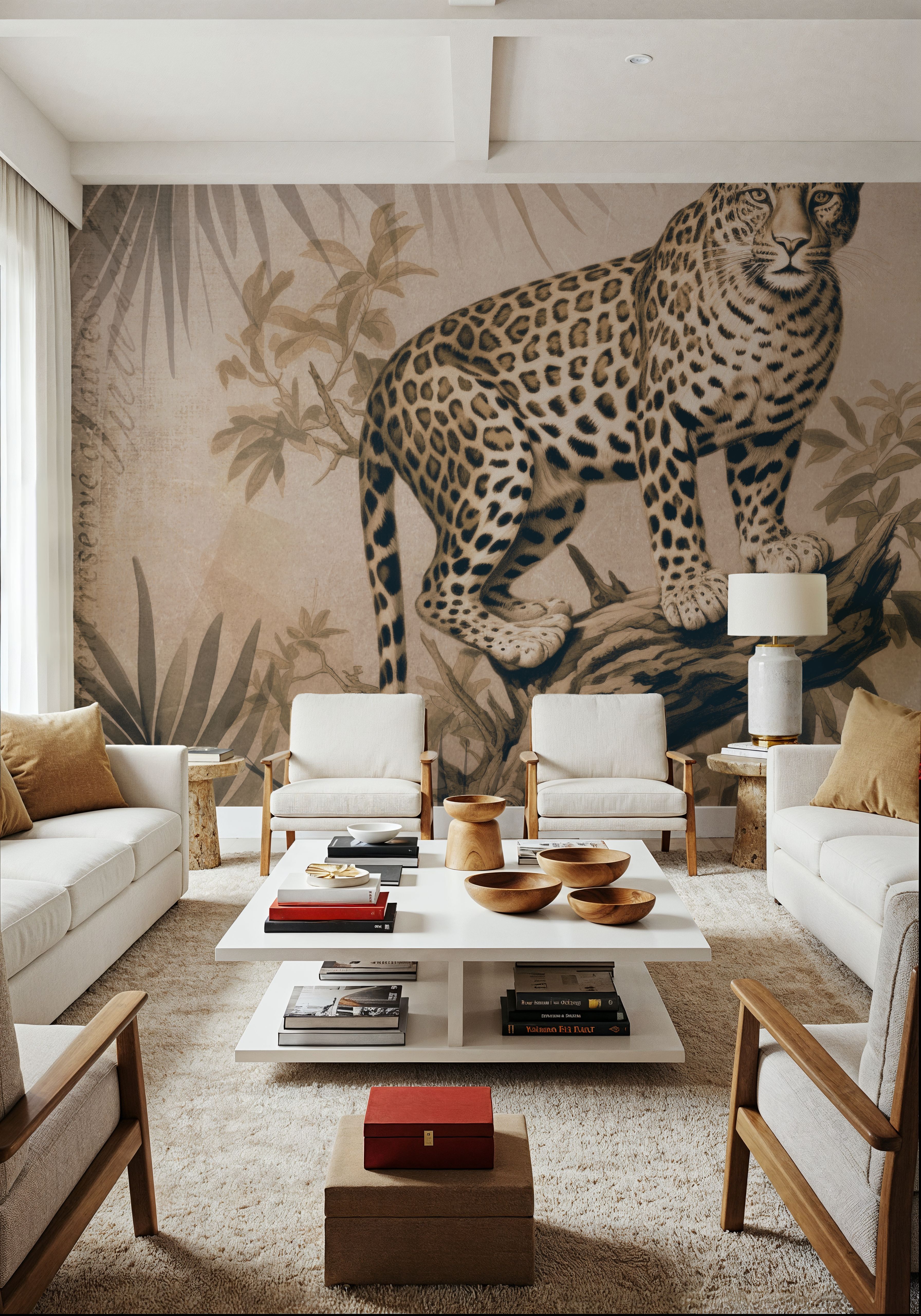 Cheetahs Exotic Jungle Monochrome