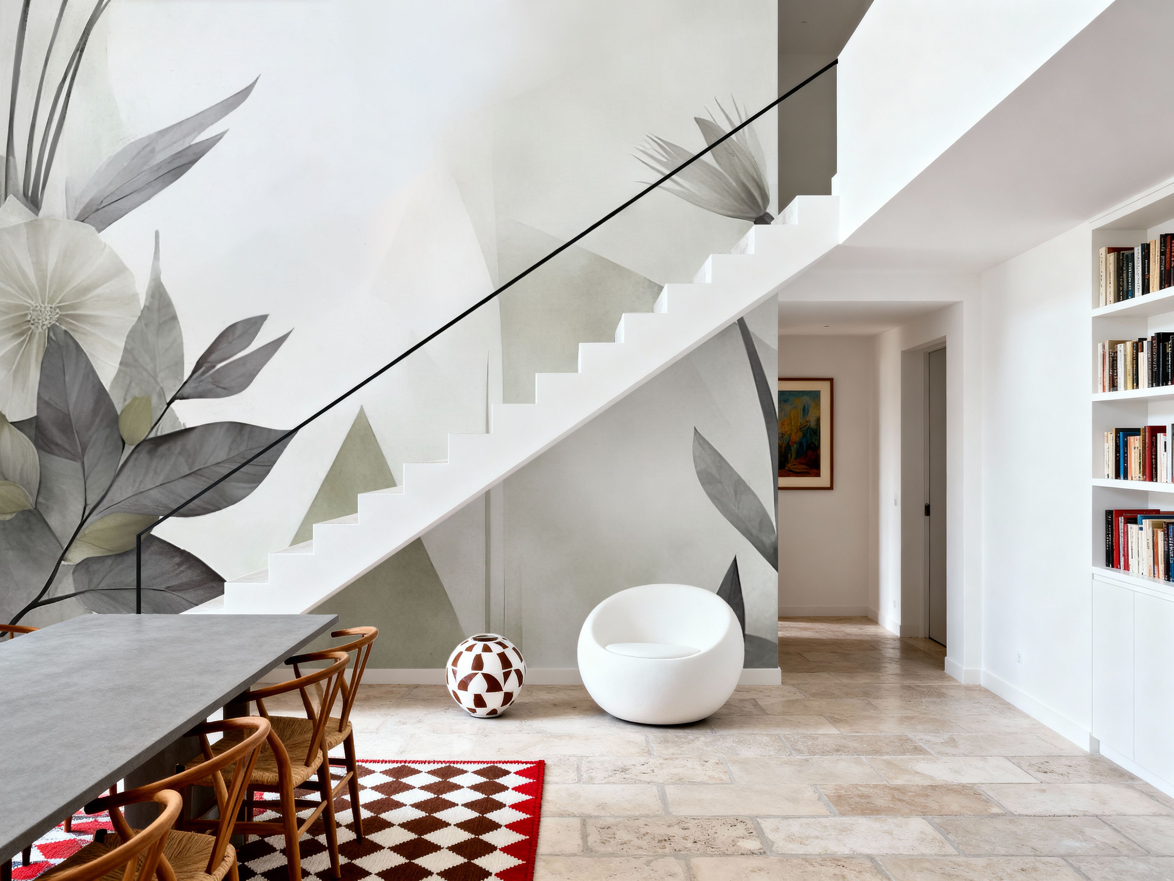 Floral Watercolor Abstract Green