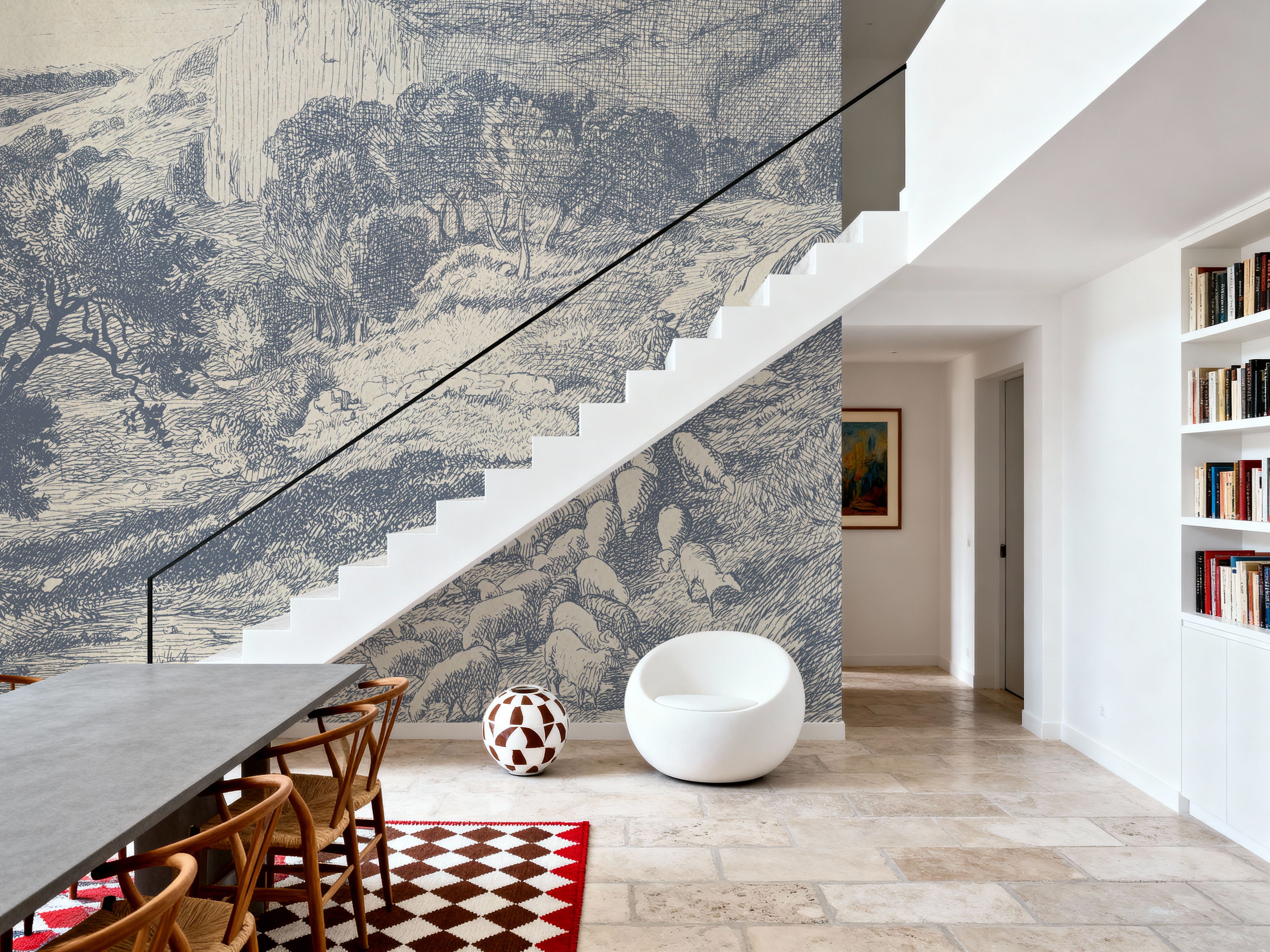 French Pastoral Etching I