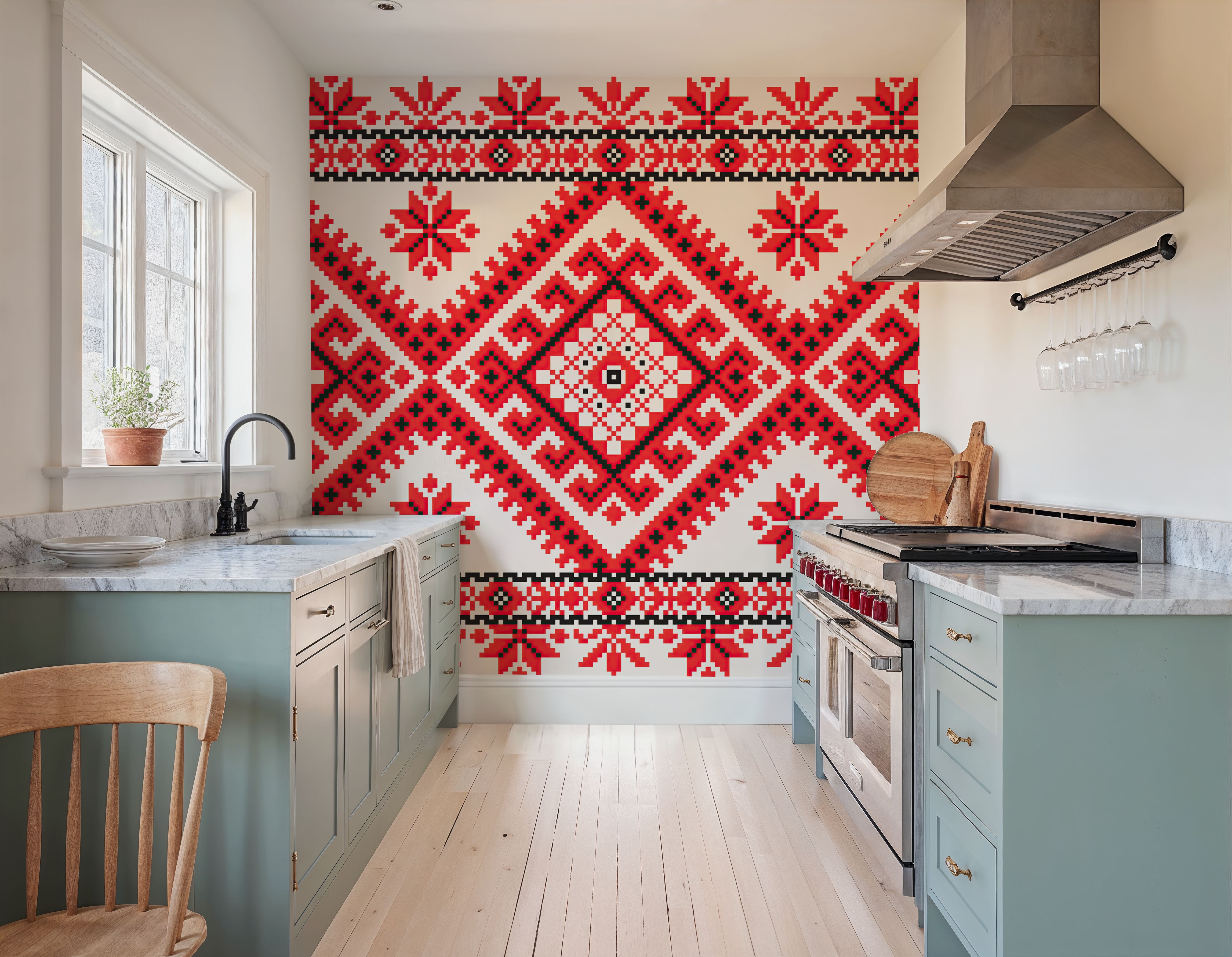Pixel Embroidery Red