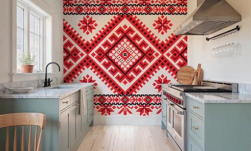 Pixel Embroidery Red