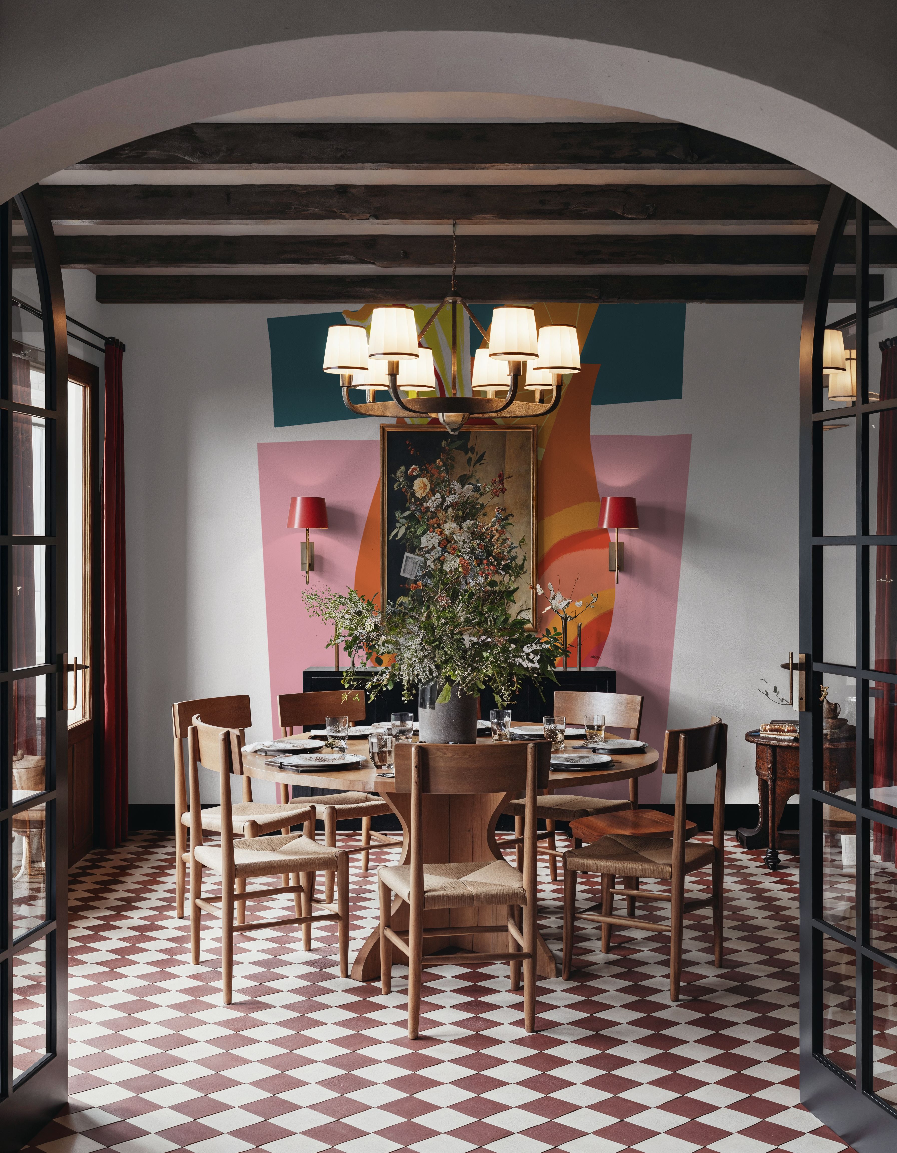 Wall Mural - Colorful Cocktails IV - Food & Drink Graphics mural wallpaper - Orange - Offices - Wallism UK - Premium, Textured or Peel & Stick