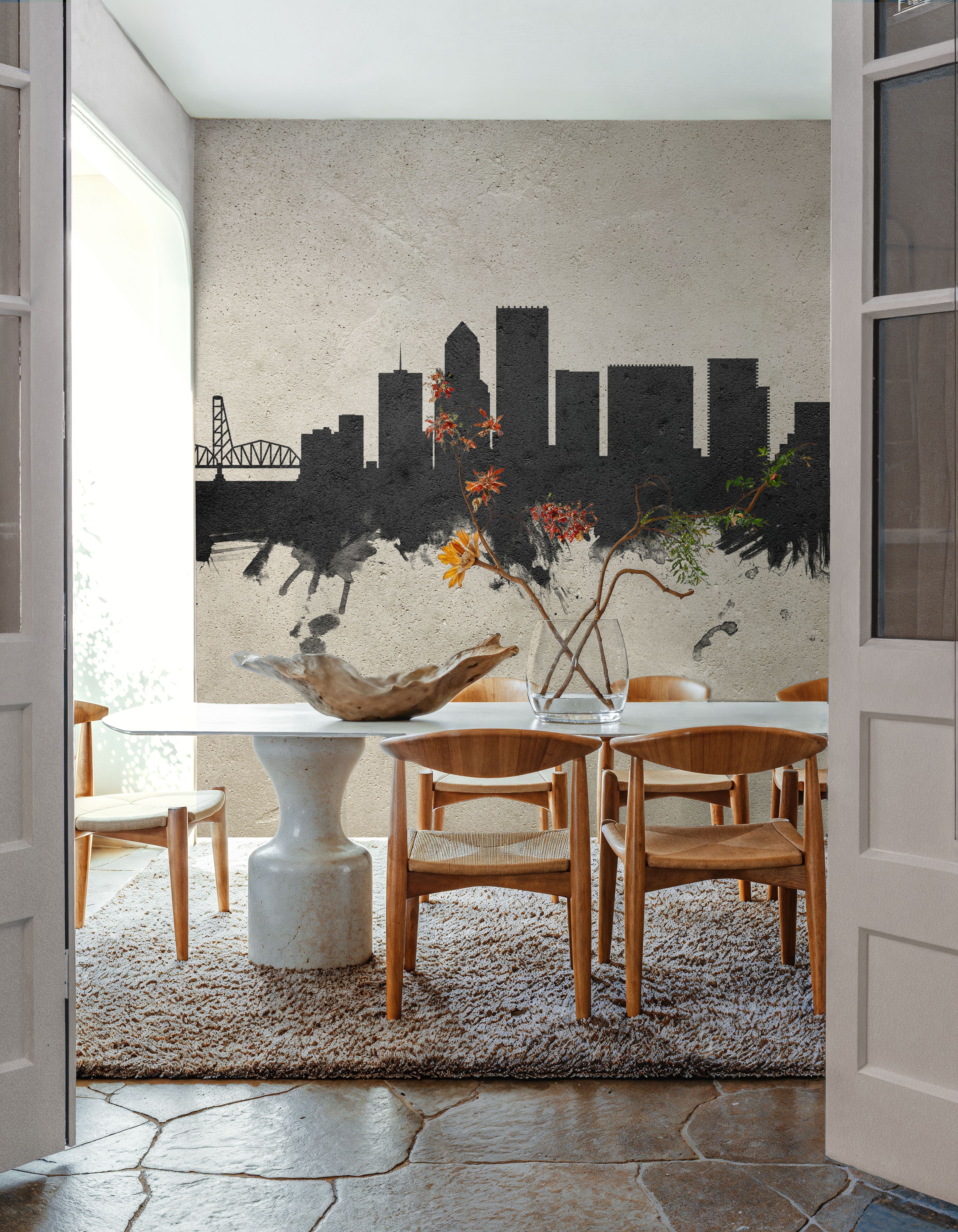 Portland Oregon Skyline Concrete