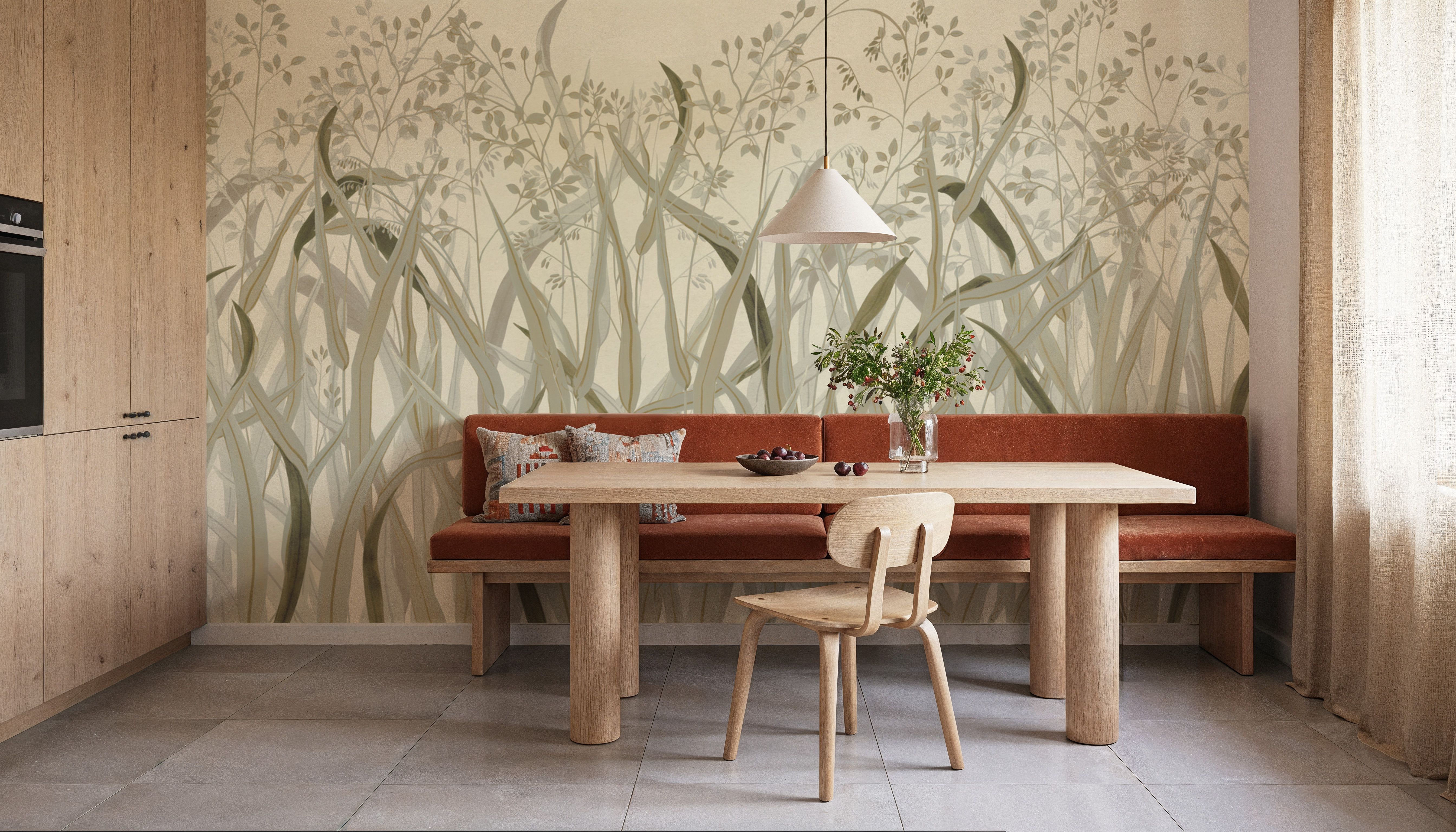 Sinuous Ceres, Sage Mist, Wallpaper