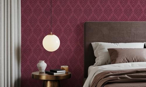Bohemian Leaves Burgundy