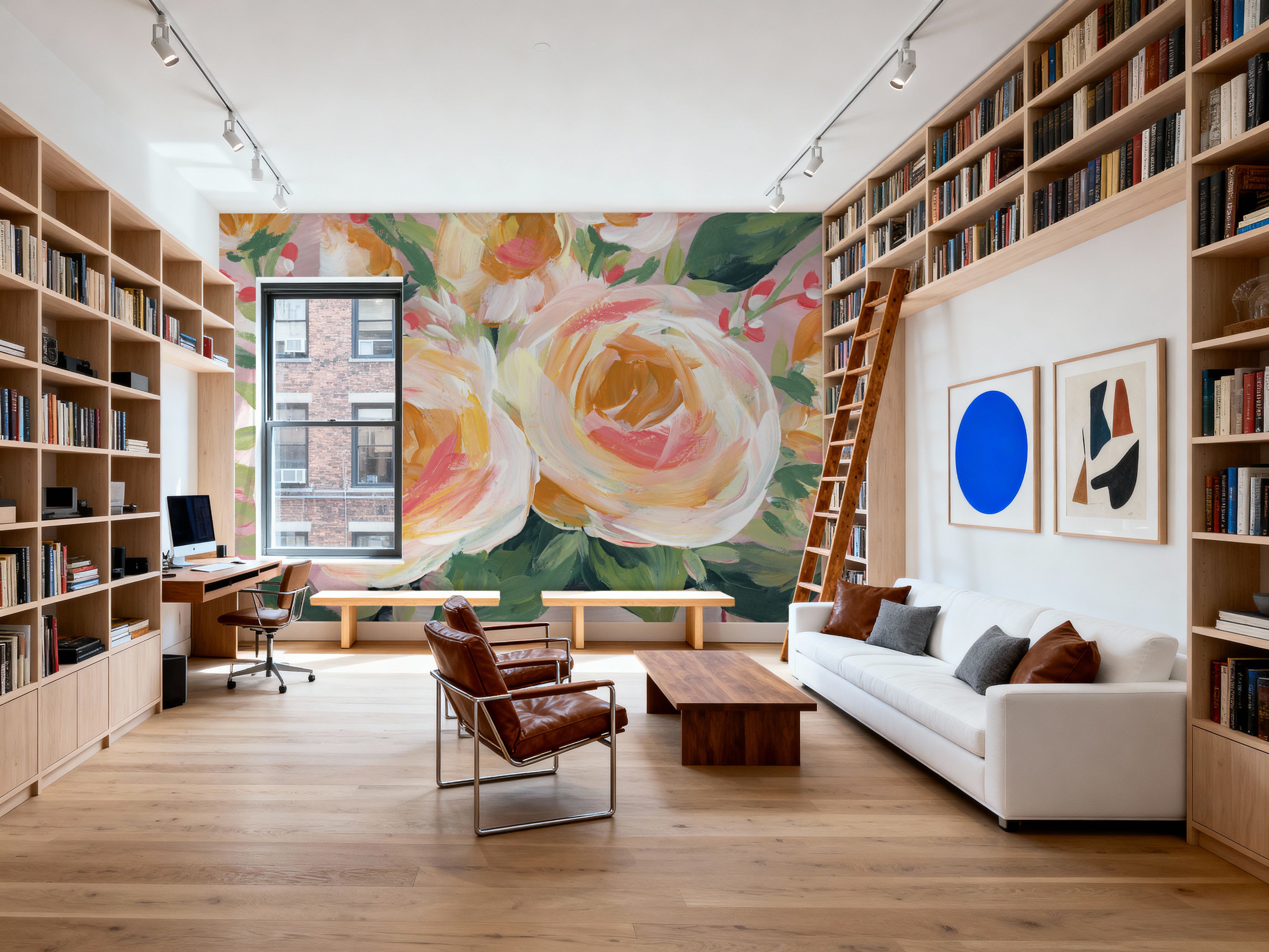 Spring Blooms in Striped Vase II