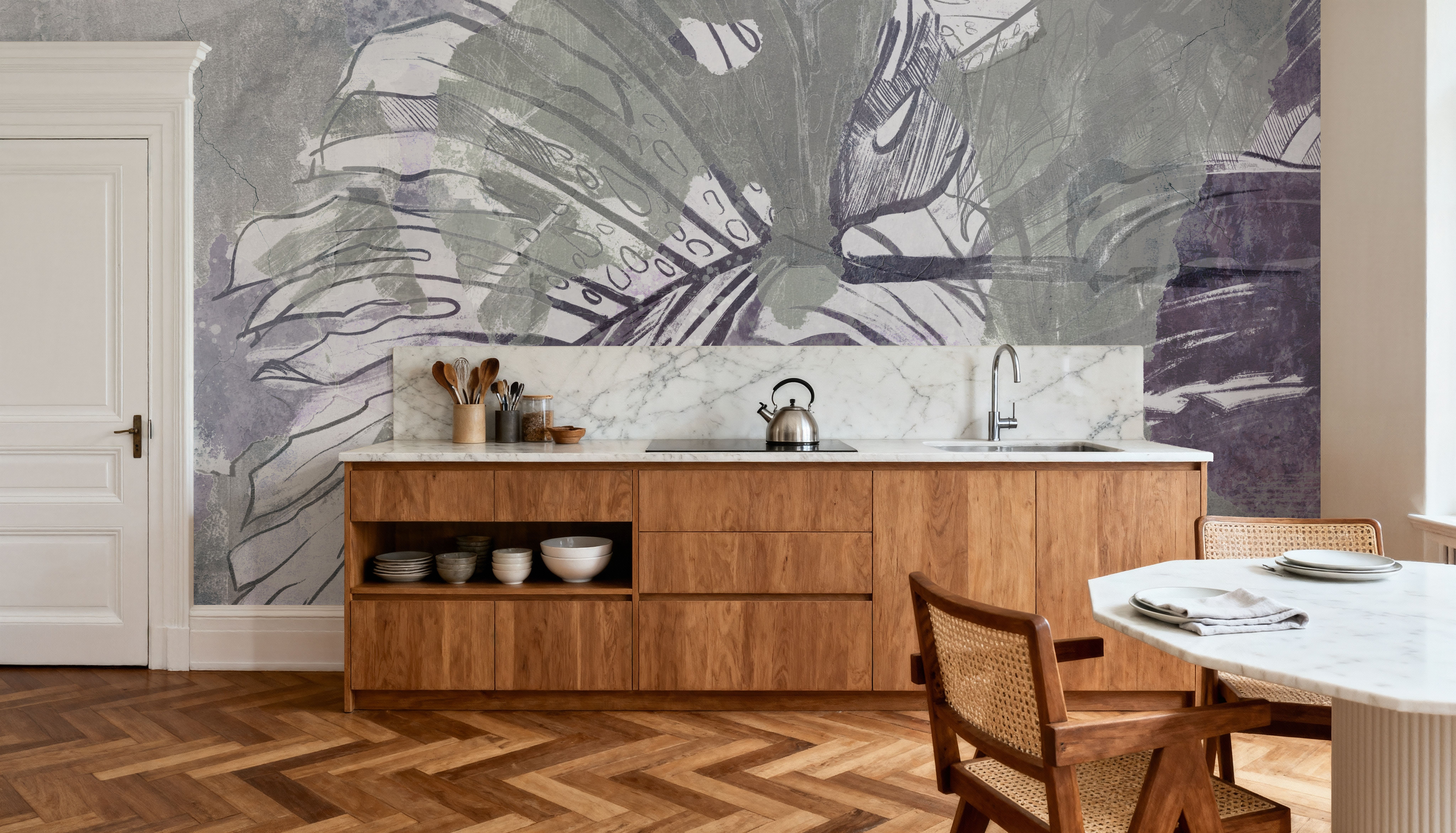 High Grunge Leaves, Wallpaper